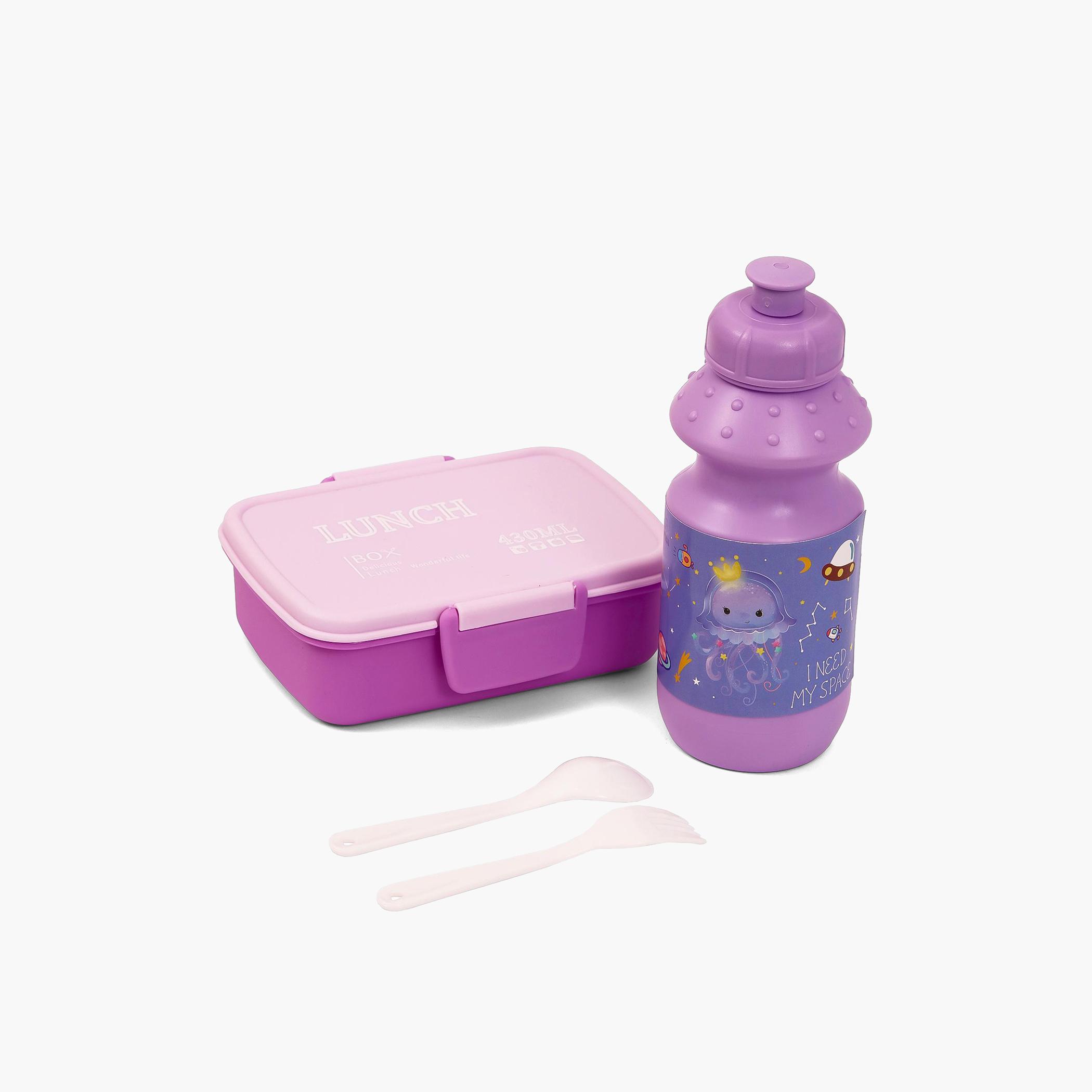 Eazy Kids Lunch Box Wt Bottle - Purple-school-lunchessentials-lunchboxes-image-9