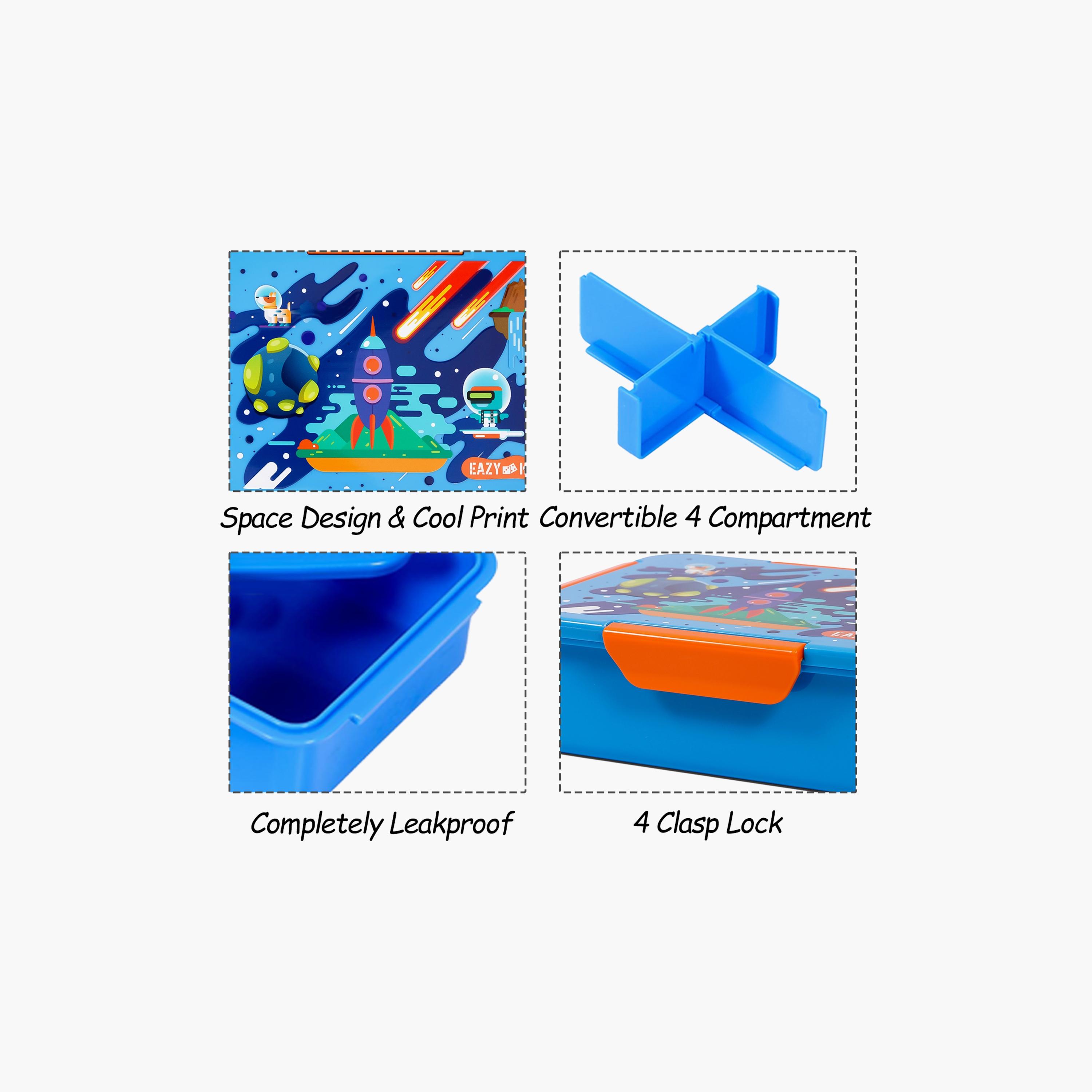 Eazy Kids Lunch Box, Space - Blue, 850 ML-school-lunchessentials-lunchboxes-image-3