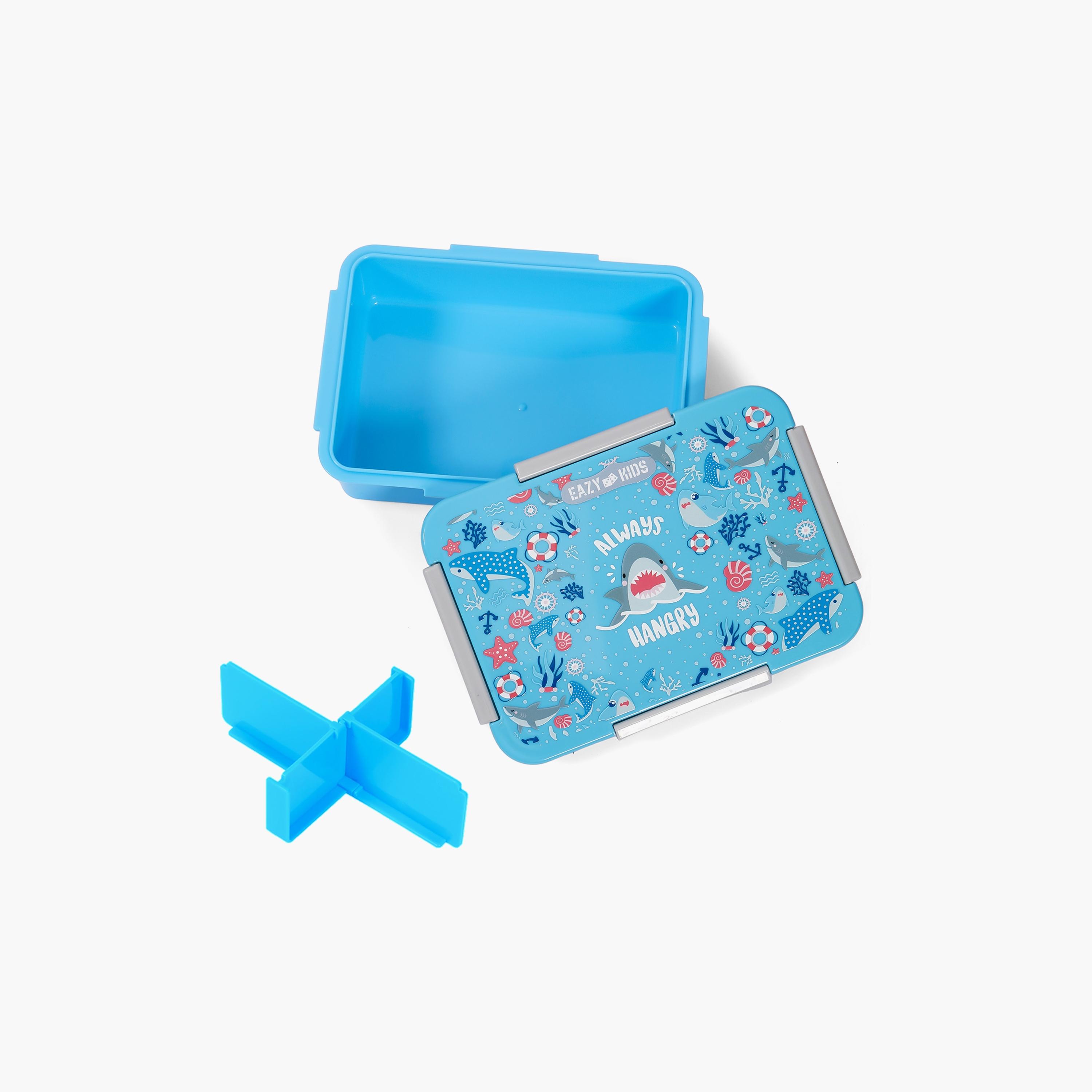 Eazy Kids Lunch Box, Shark - Blue, 850 ML-school-lunchessentials-lunchboxes-image-2