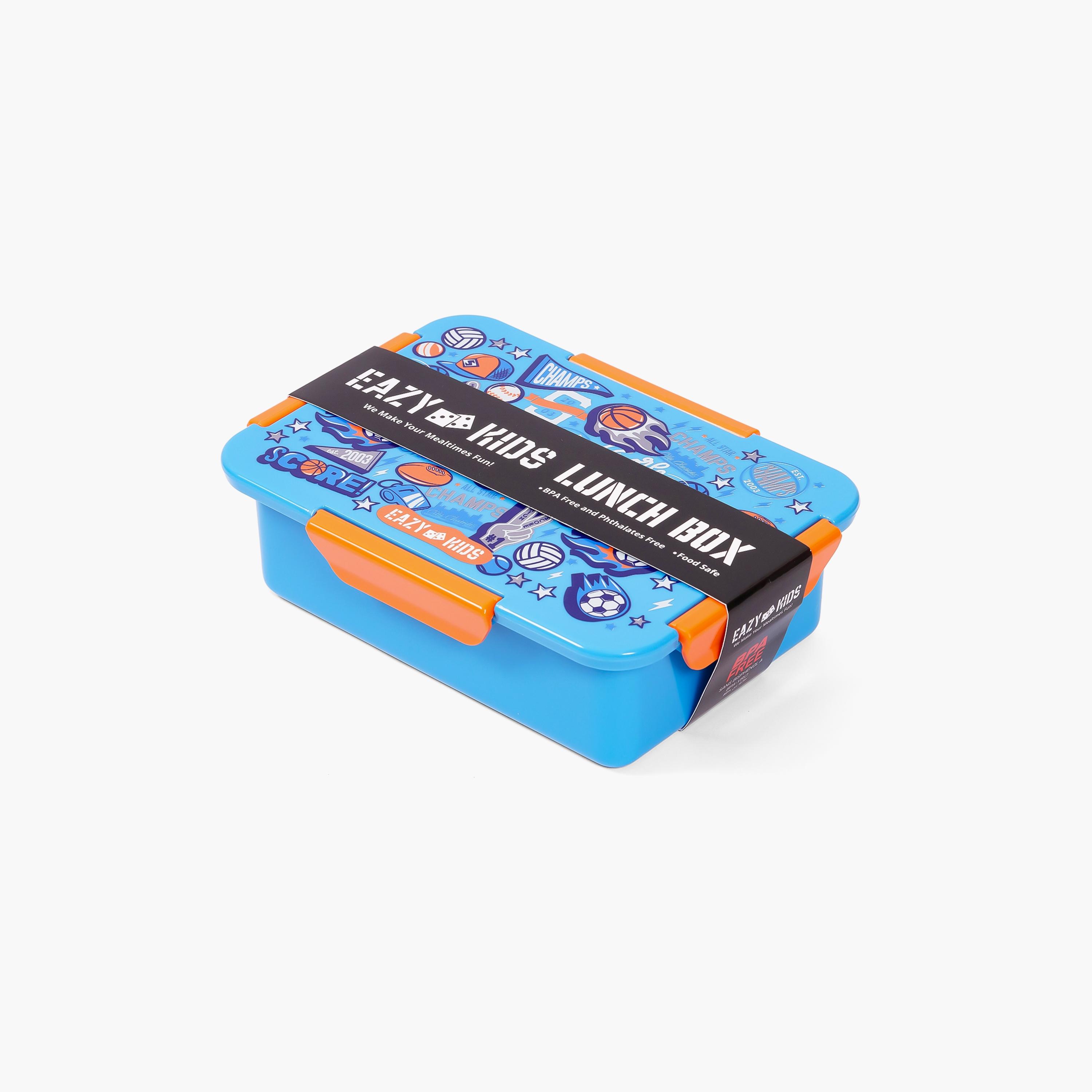Eazy Kids Lunch Box, Soccer - Blue, 850 ML-school-lunchessentials-lunchboxes-image-5