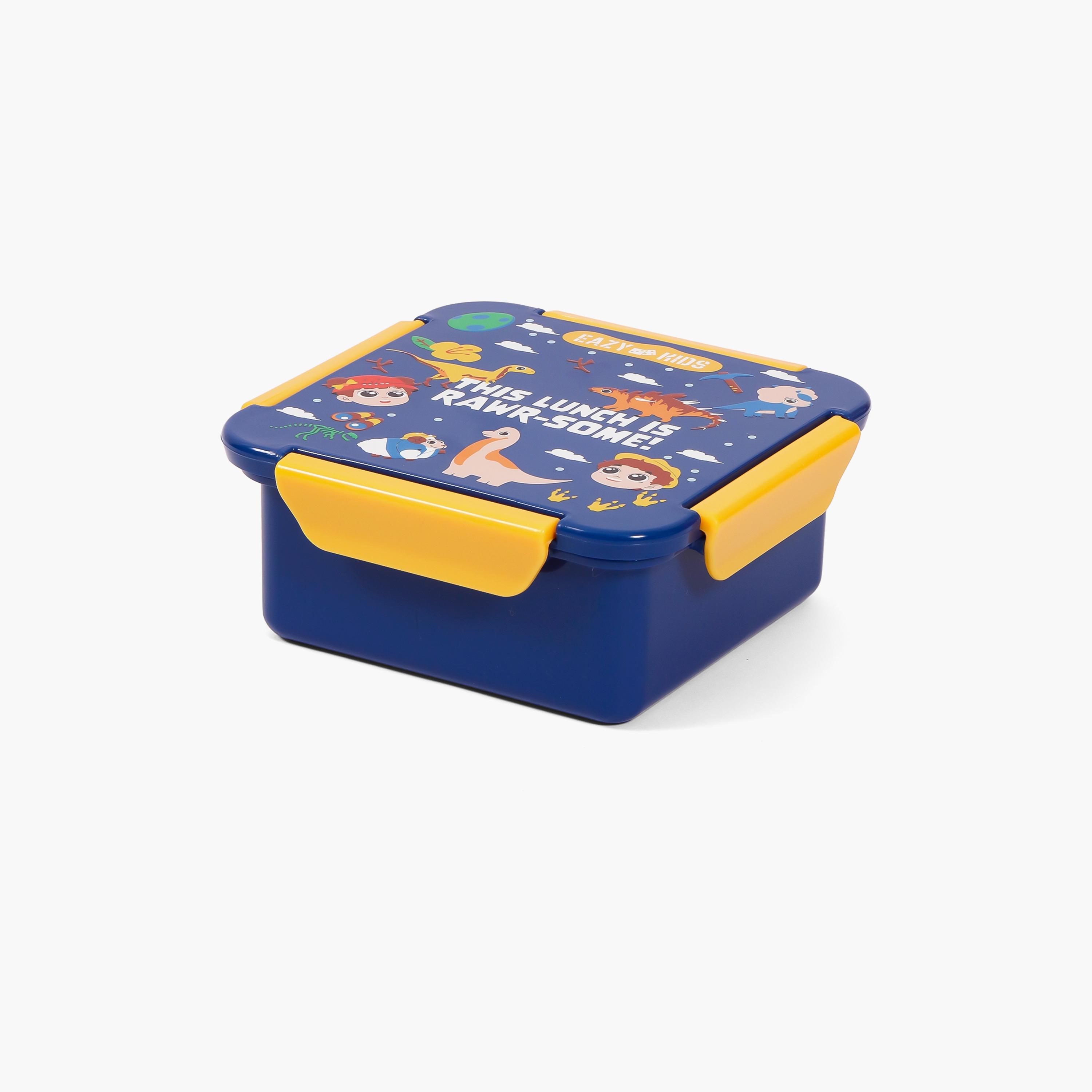 Eazy Kids Lunch Box, T-Rex - Blue, 650 ML-school-lunchessentials-lunchboxes-image-1