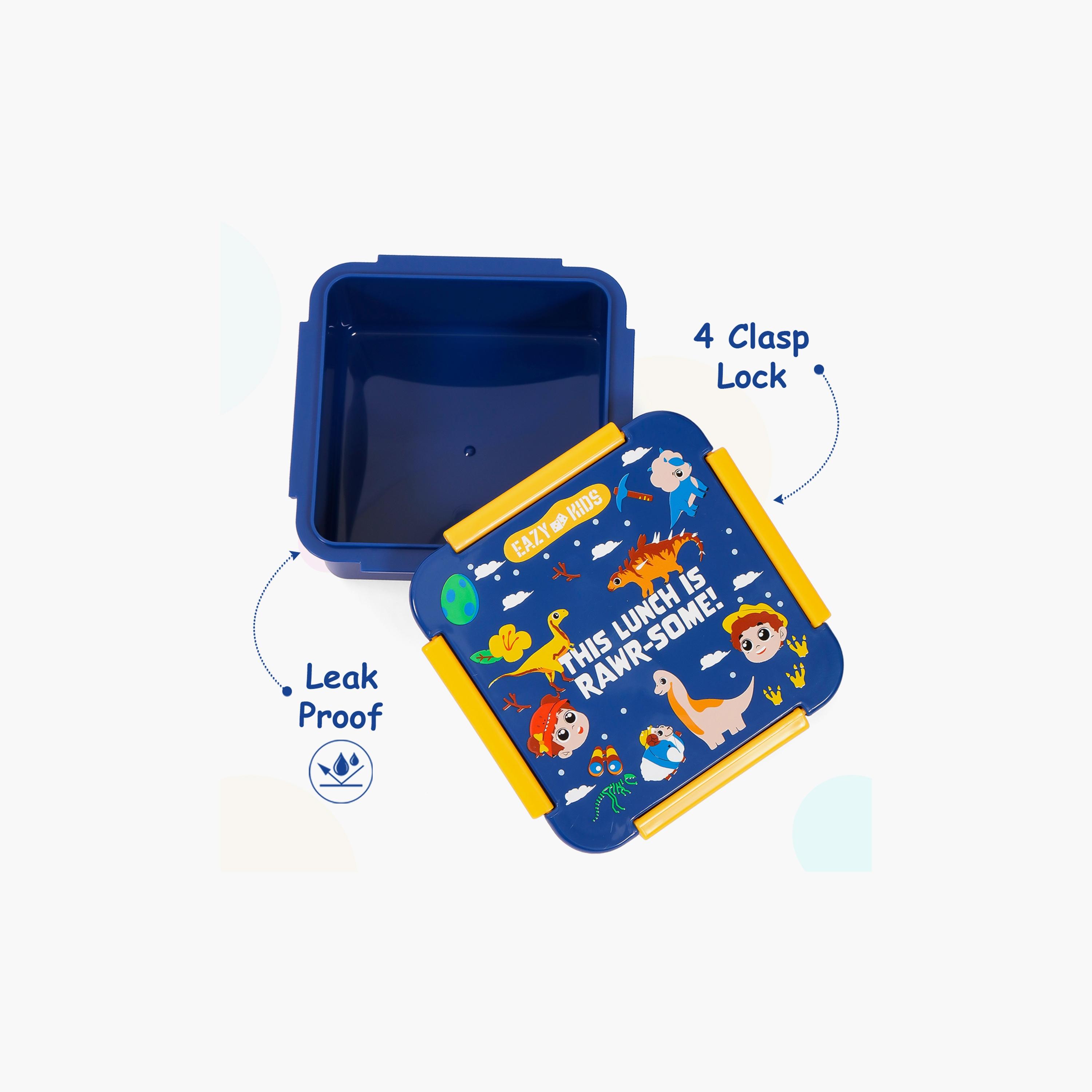 Eazy Kids Lunch Box, T-Rex - Blue, 650 ML-school-lunchessentials-lunchboxes-image-4