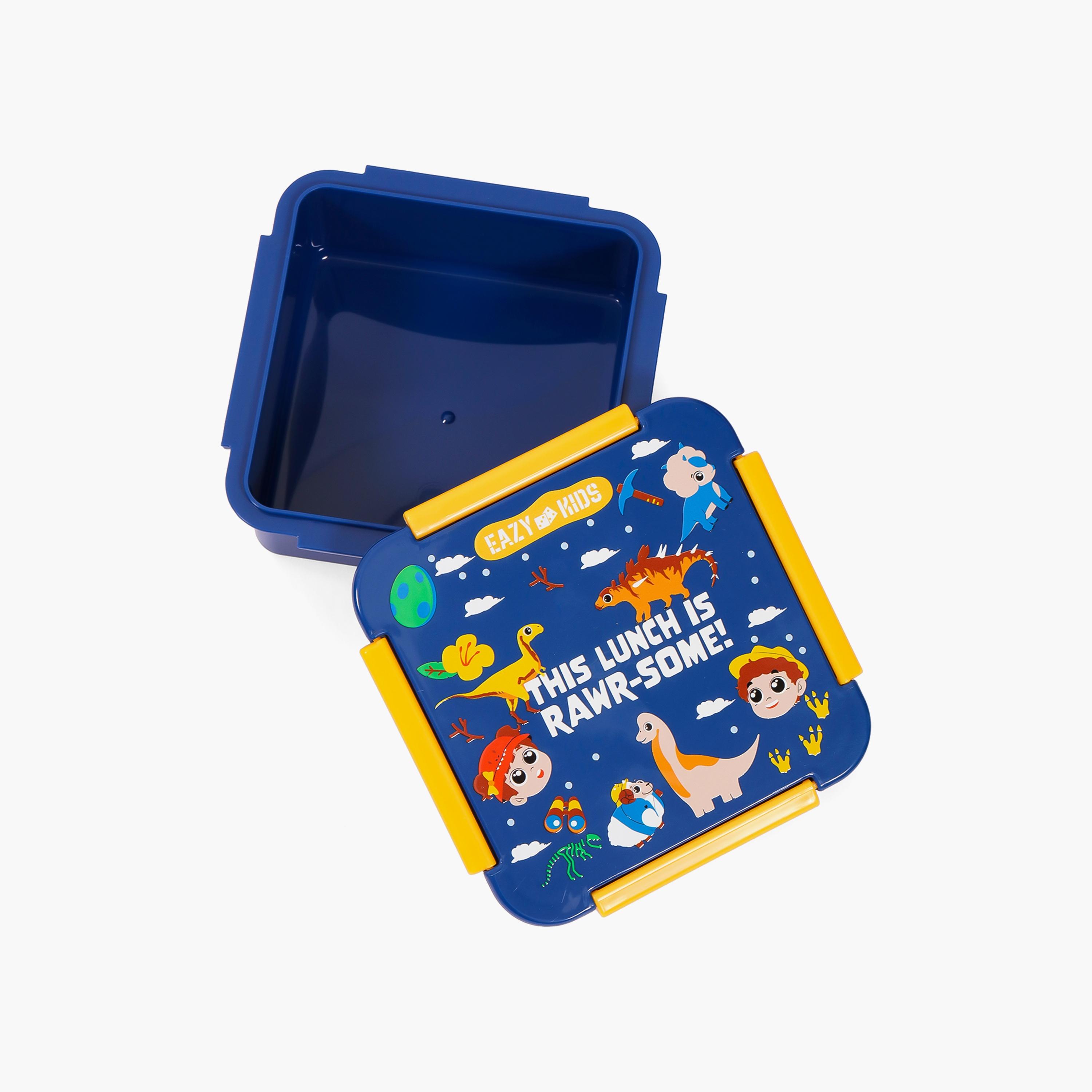 Eazy Kids Lunch Box, T-Rex - Blue, 650 ML-school-lunchessentials-lunchboxes-image-5