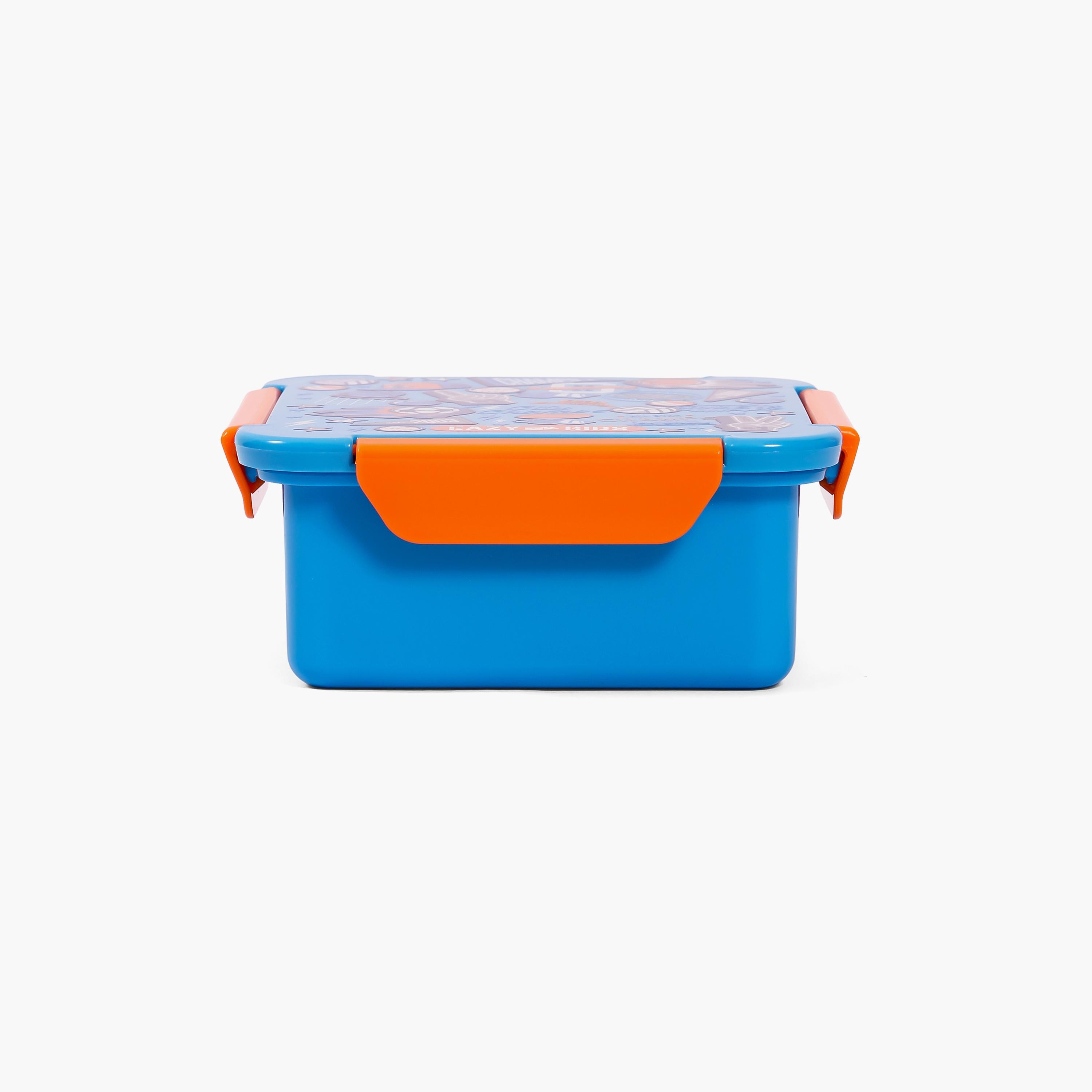 Eazy Kids Lunch Box, Soccer - Blue, 650 ML-school-lunchessentials-lunchboxes-image-3
