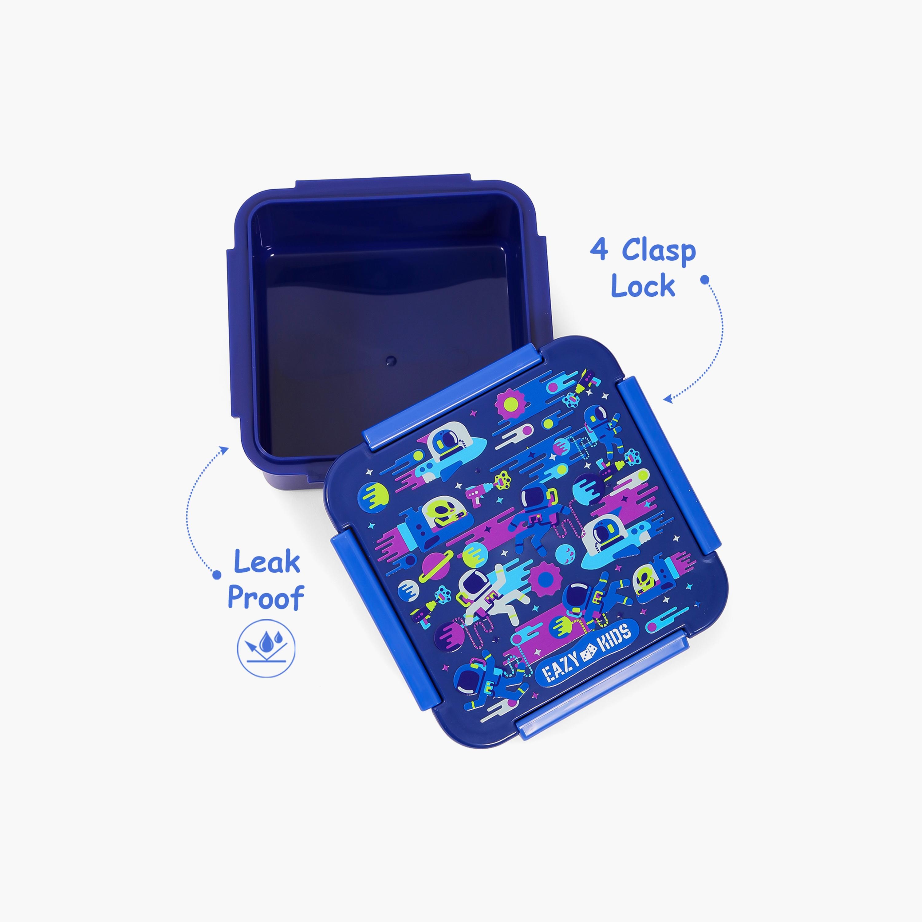 علبة غداء 650 مل من إيزي كيدز - رائد الفضاء - أزرق-school-lunchessentials-lunchboxes-image-4