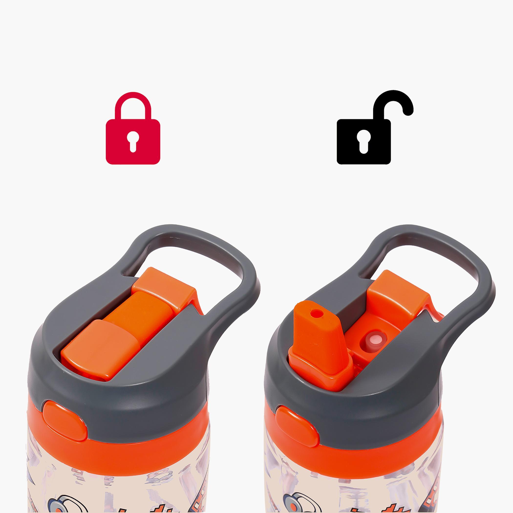 زجاجة المياه تريتان 750 مل مع بخاخ من إيزي كيدز - جين زي - رمادي-school-waterbottles-image-2
