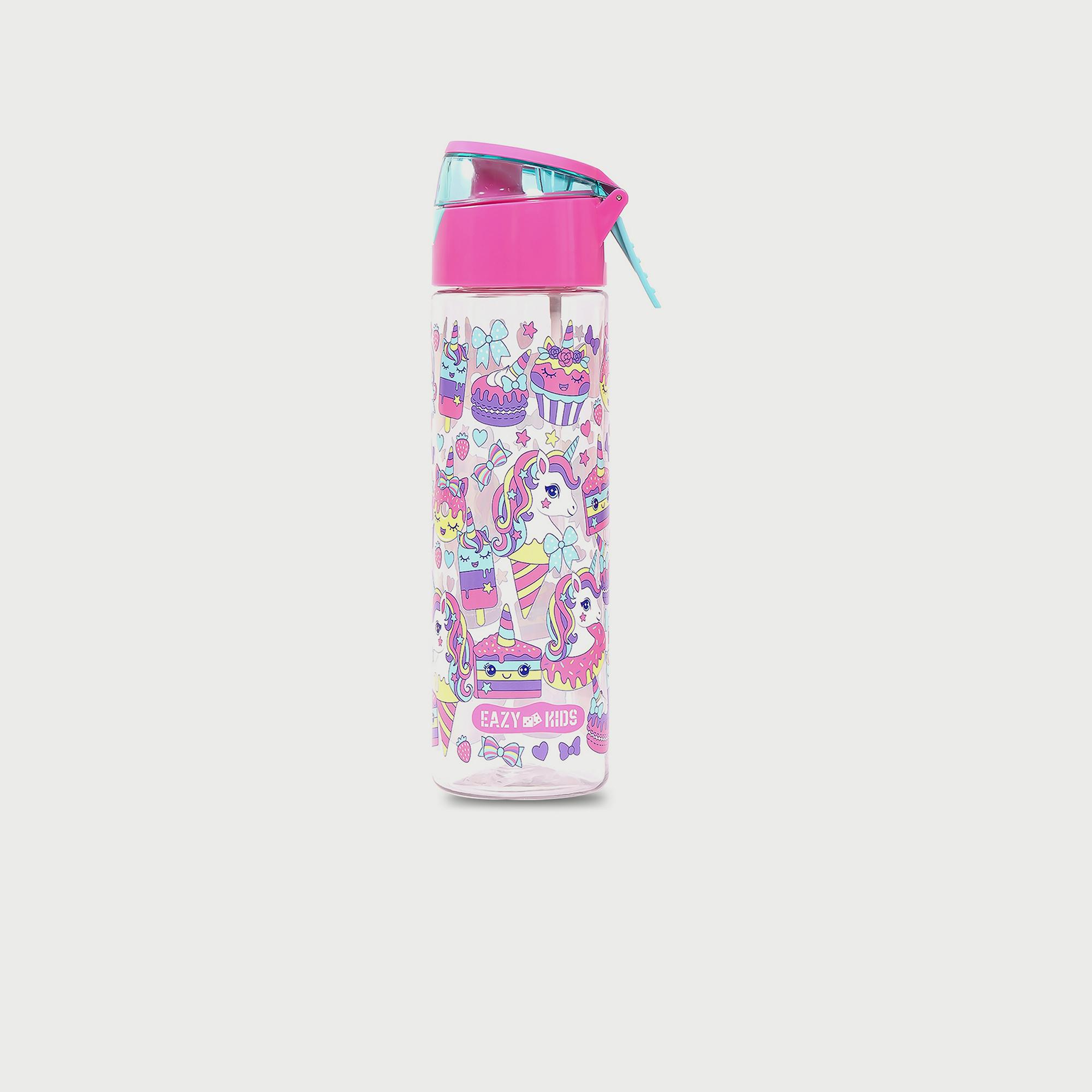 زجاجة المياه تريتان 750 مل مع بخاخ من إيزي كيدز - صحراء وحيد القرن - وردي-school-waterbottles-image-1