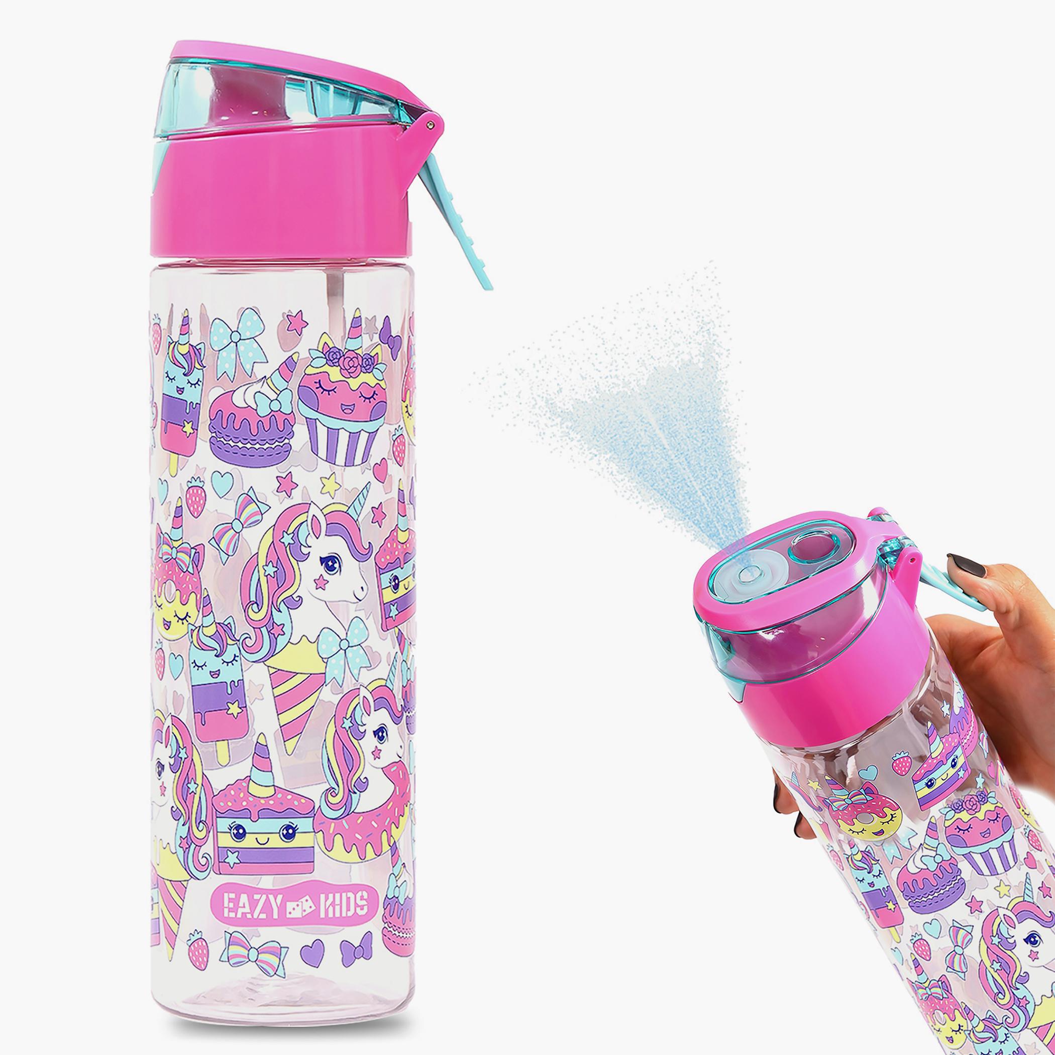 زجاجة المياه تريتان 750 مل مع بخاخ من إيزي كيدز - صحراء وحيد القرن - وردي-school-waterbottles-image-3