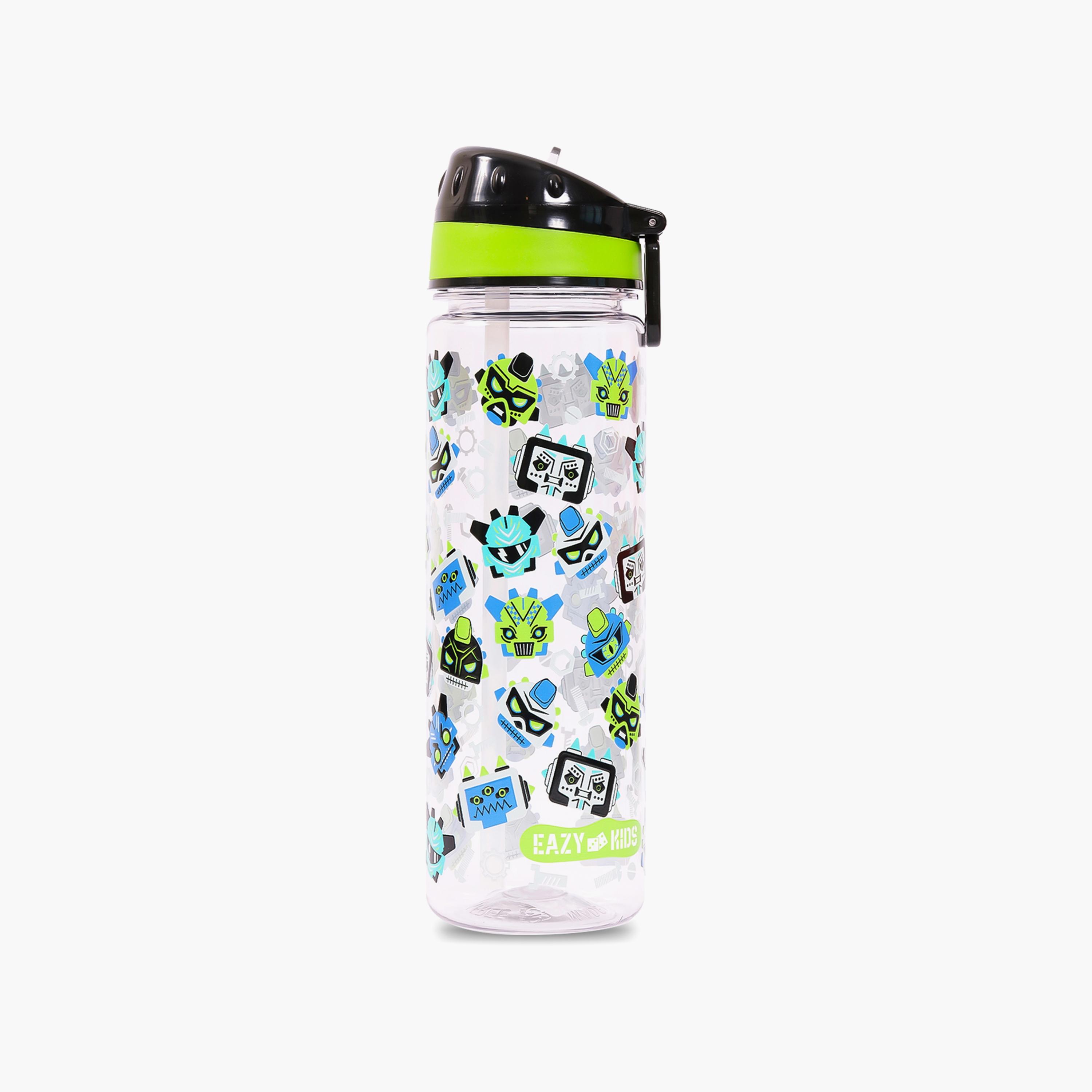 Eazy Kids Tritan Water Bottle W/ Carry Handle, Gen Z - Black, 650 ML-school-waterbottles-image-1