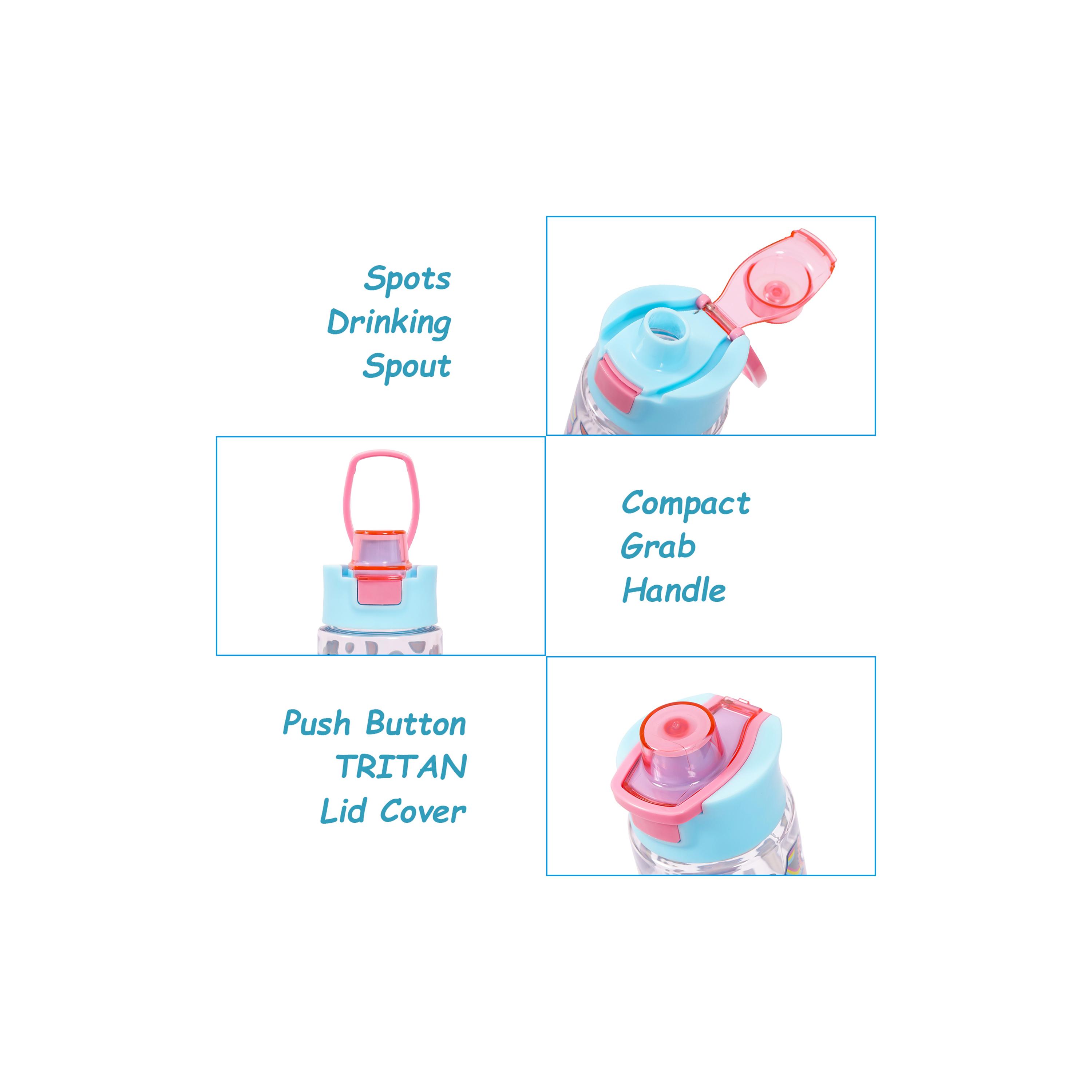 Eazy Kids Lunch Box And Tritan Water Bottle W/ Flip Lid, Gen Z Skater - Blue, 750 ML-school-lunchessentials-sets-image-3