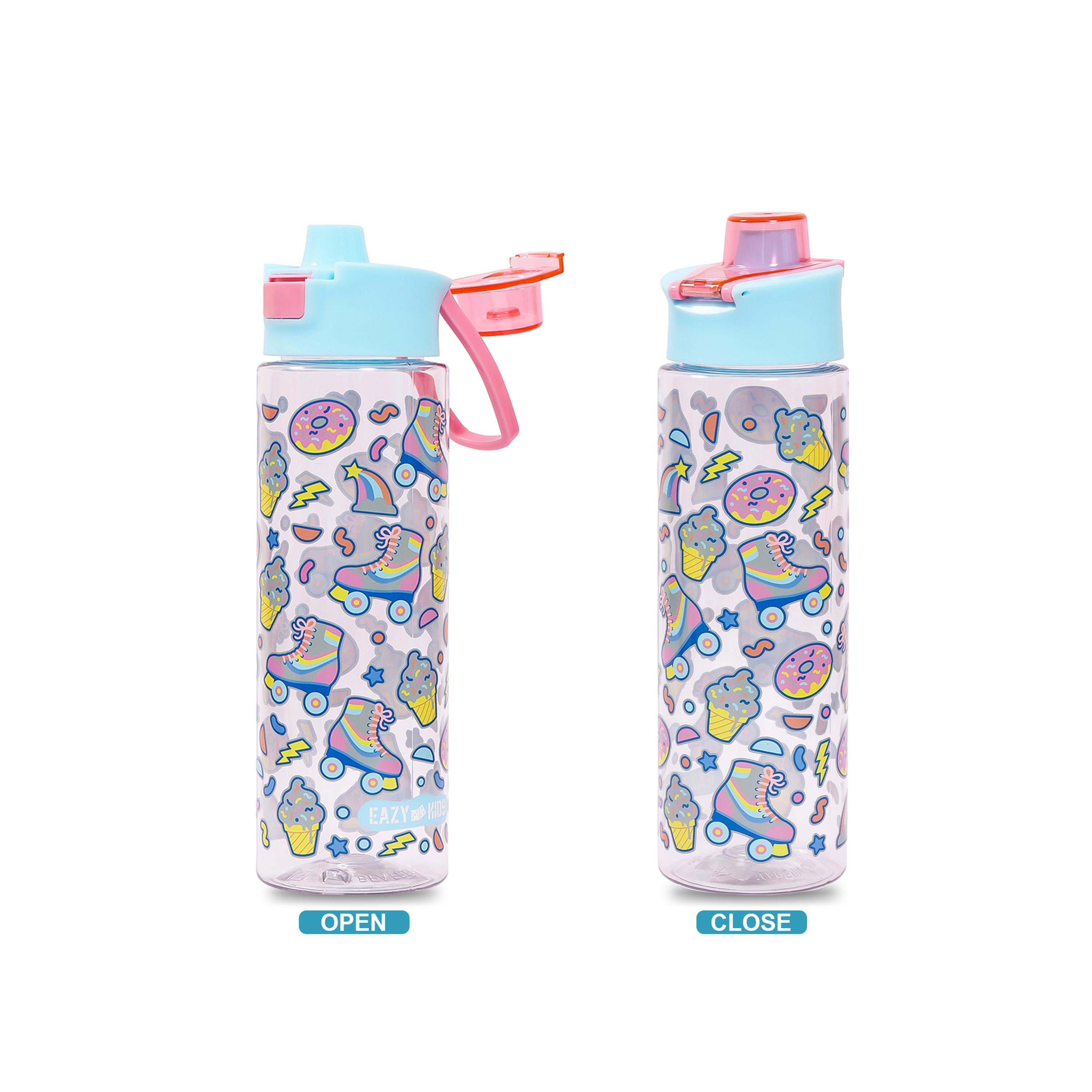 Eazy Kids Lunch Box And Tritan Water Bottle W/ Flip Lid, Gen Z Skater - Blue, 750 ML-school-lunchessentials-sets-image-4