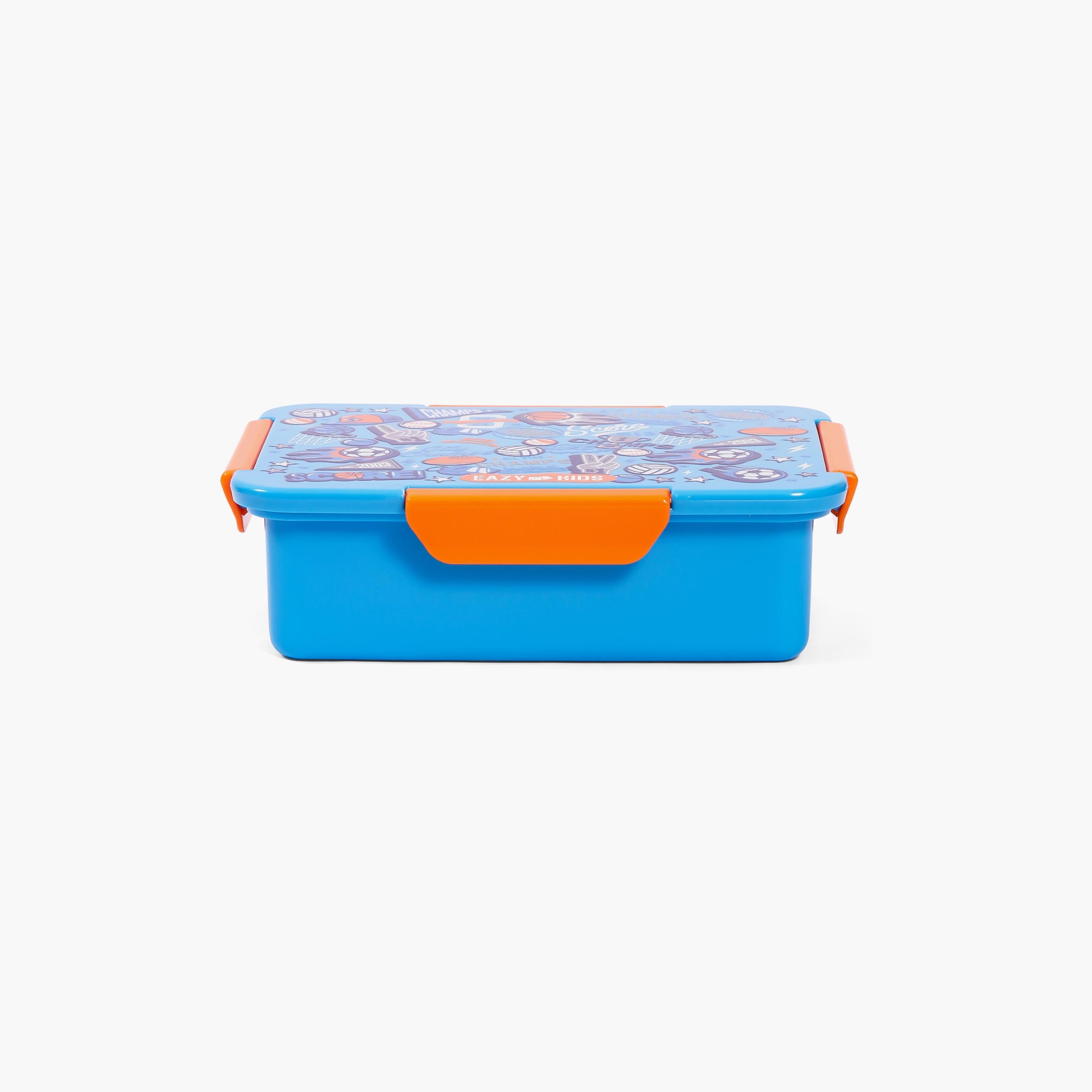 Eazy Kids Lunch Box Set, Soccer - Blue-school-lunchessentials-lunchboxes-image-4