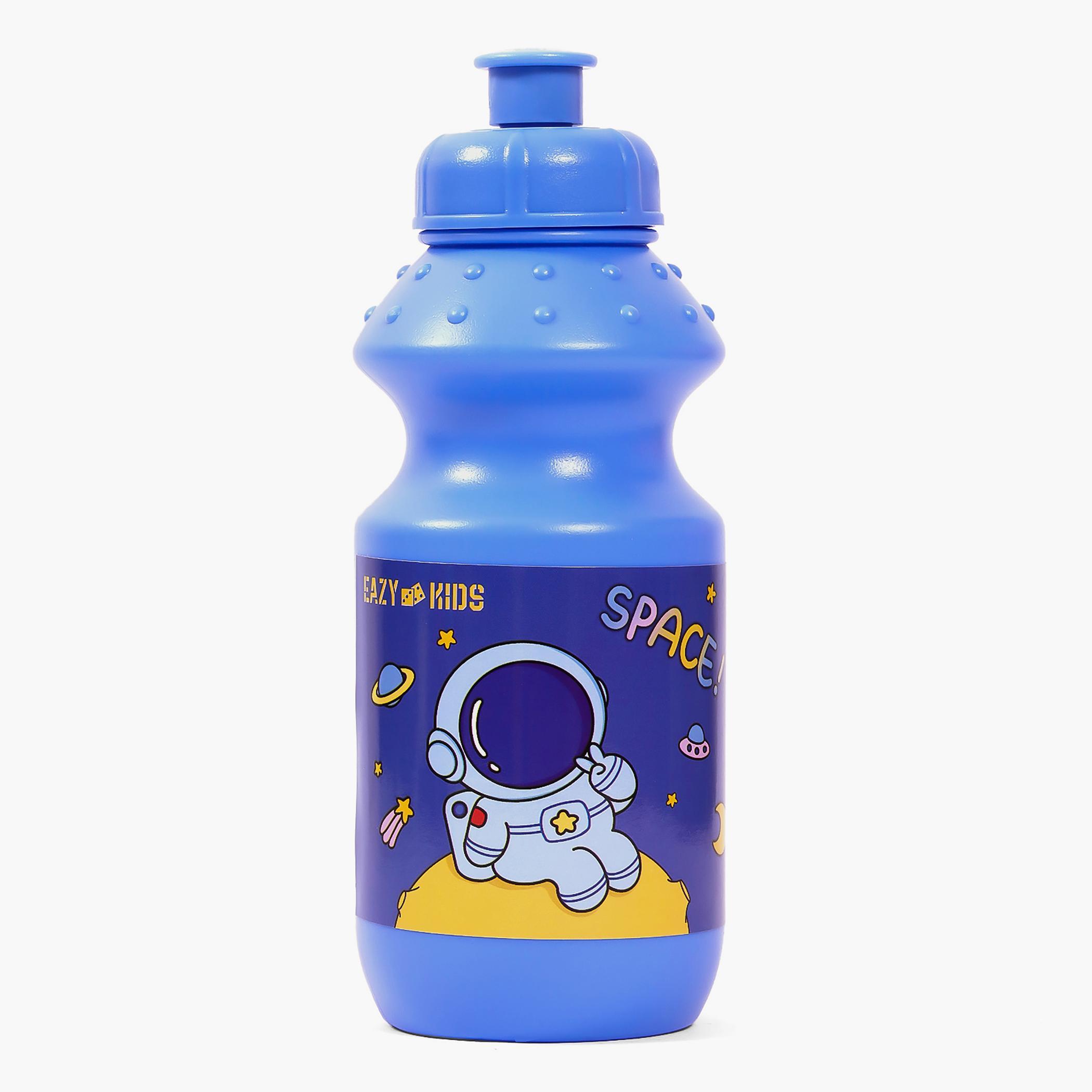 Eazy Kids Lunch Box And Water Bottle With Bag - Space Blue-school-waterbottles-image-5