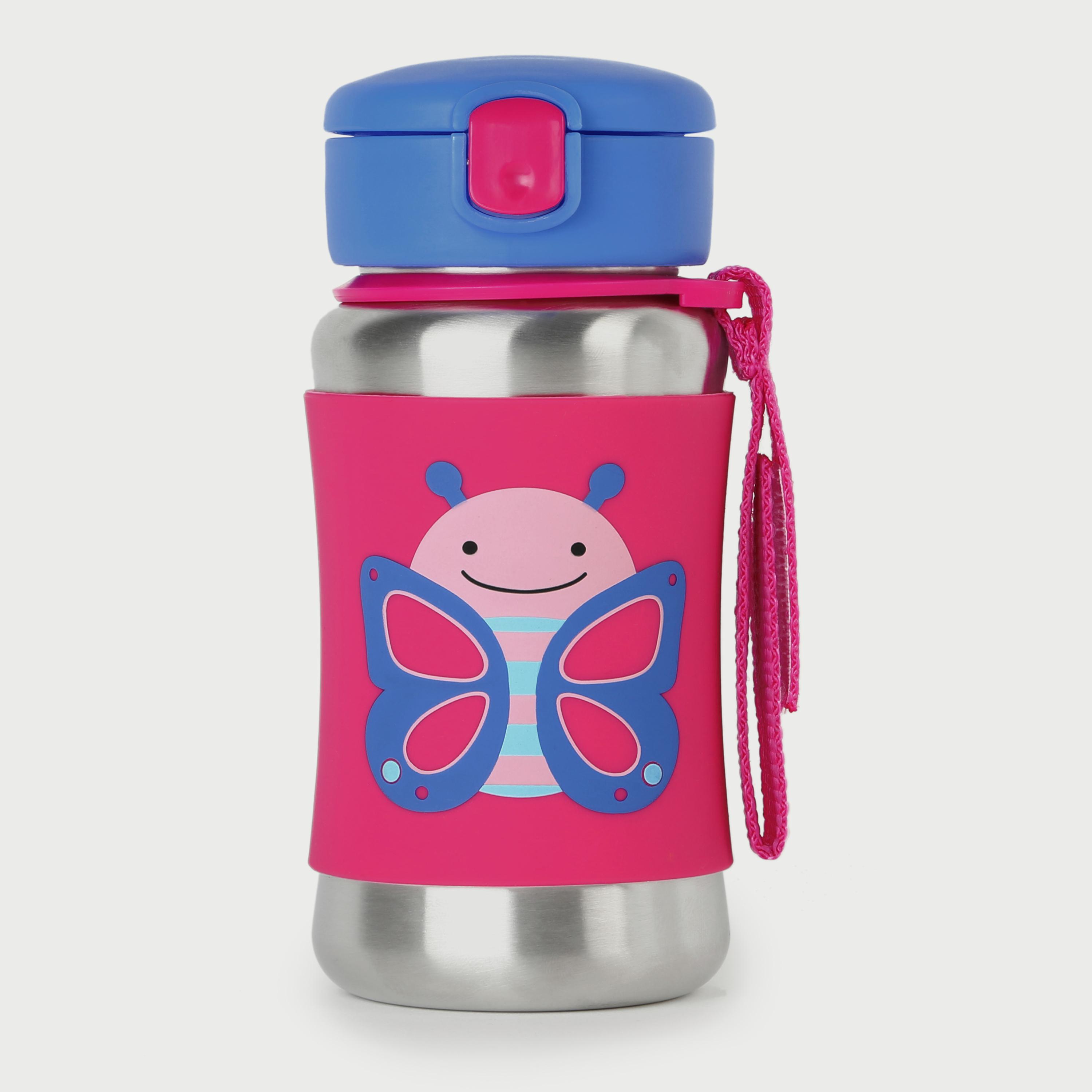 Skip Hop Zoo Stainless Steel Straw Bottle - 350 ml-school-waterbottles-image-1
