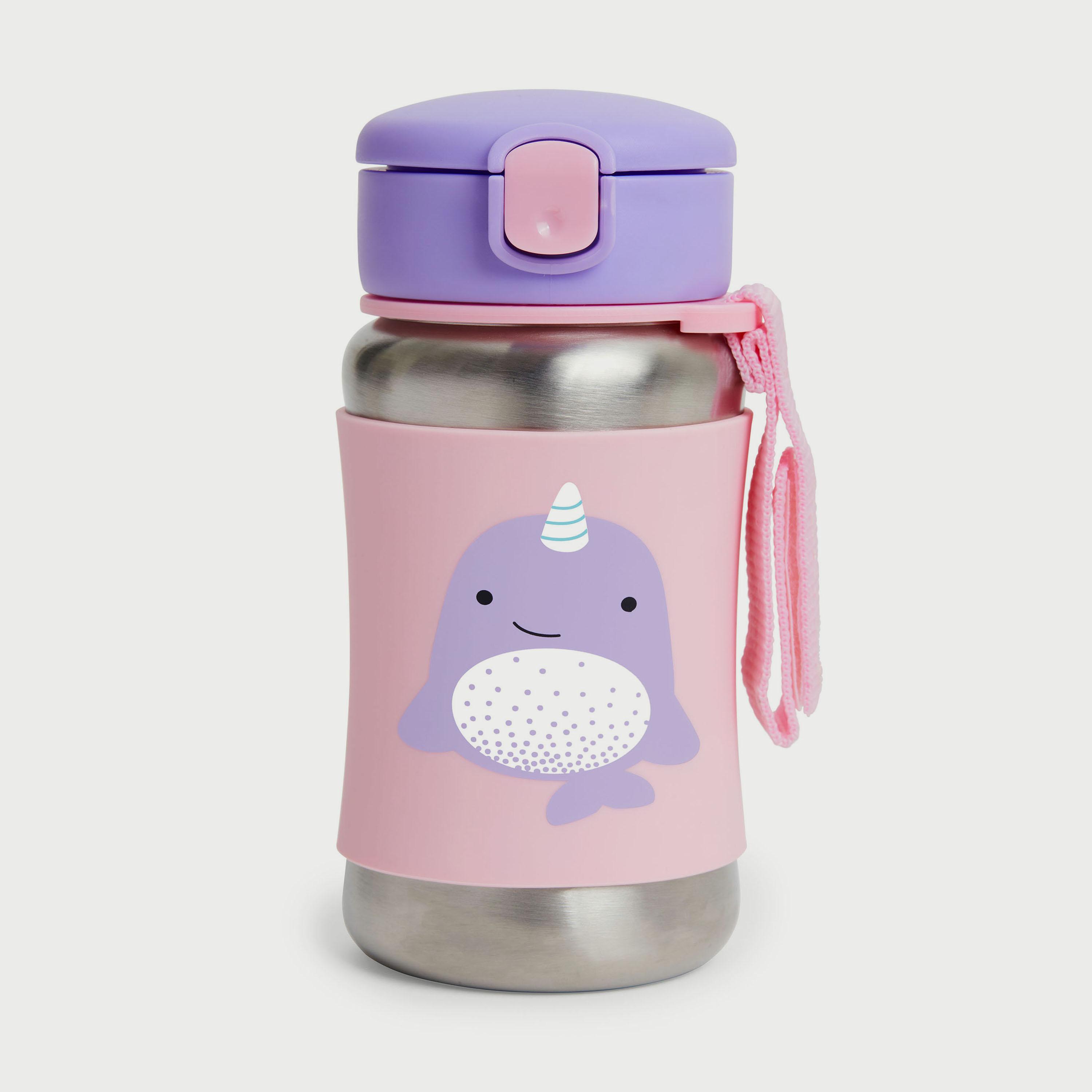 Skip Hop Zoo Stainless Steel Straw Bottle - 350 ml-school-waterbottles-image-1