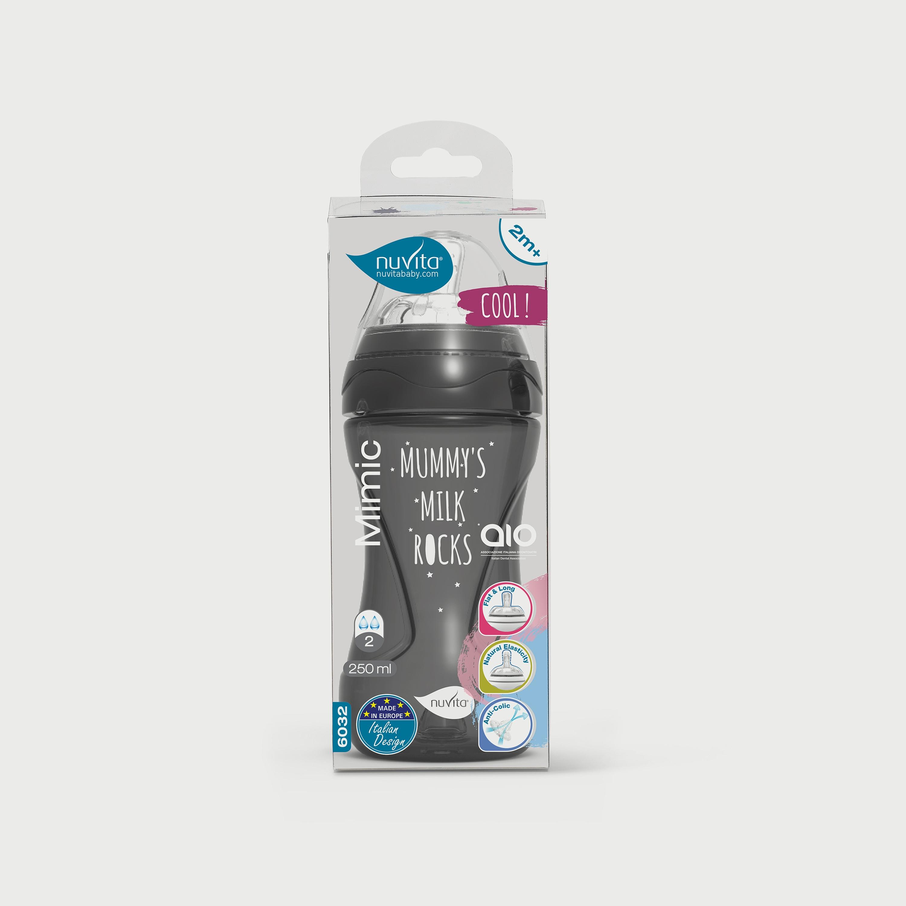 Nuvita Mimic Cool Baby Bottle - 250 ML-baby-feeding-feedingbottles-bottlesandteats-image-1