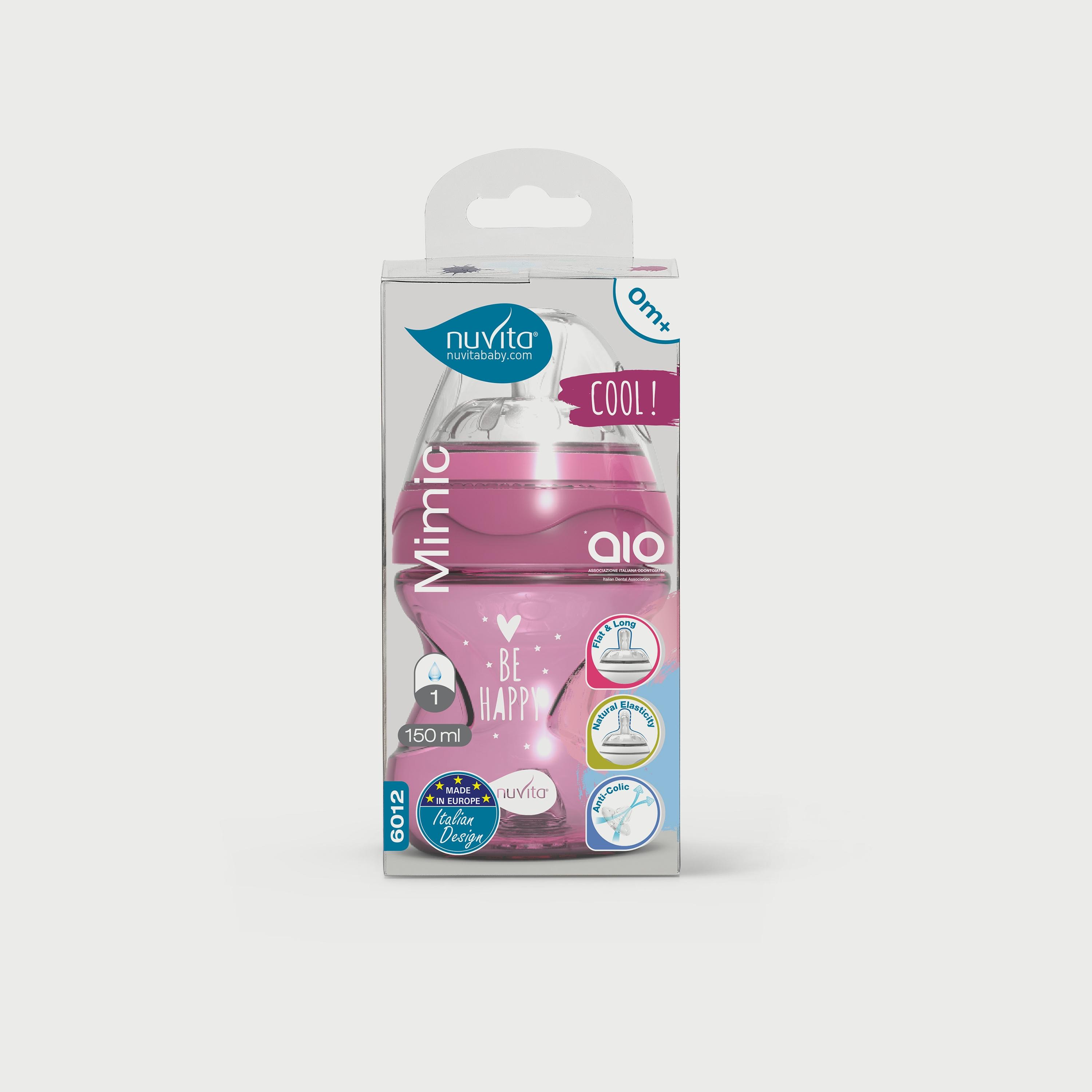 Nuvita Mimic Cool Baby Bottle - 150 ML-baby-feeding-feedingbottles-bottlesandteats-image-1