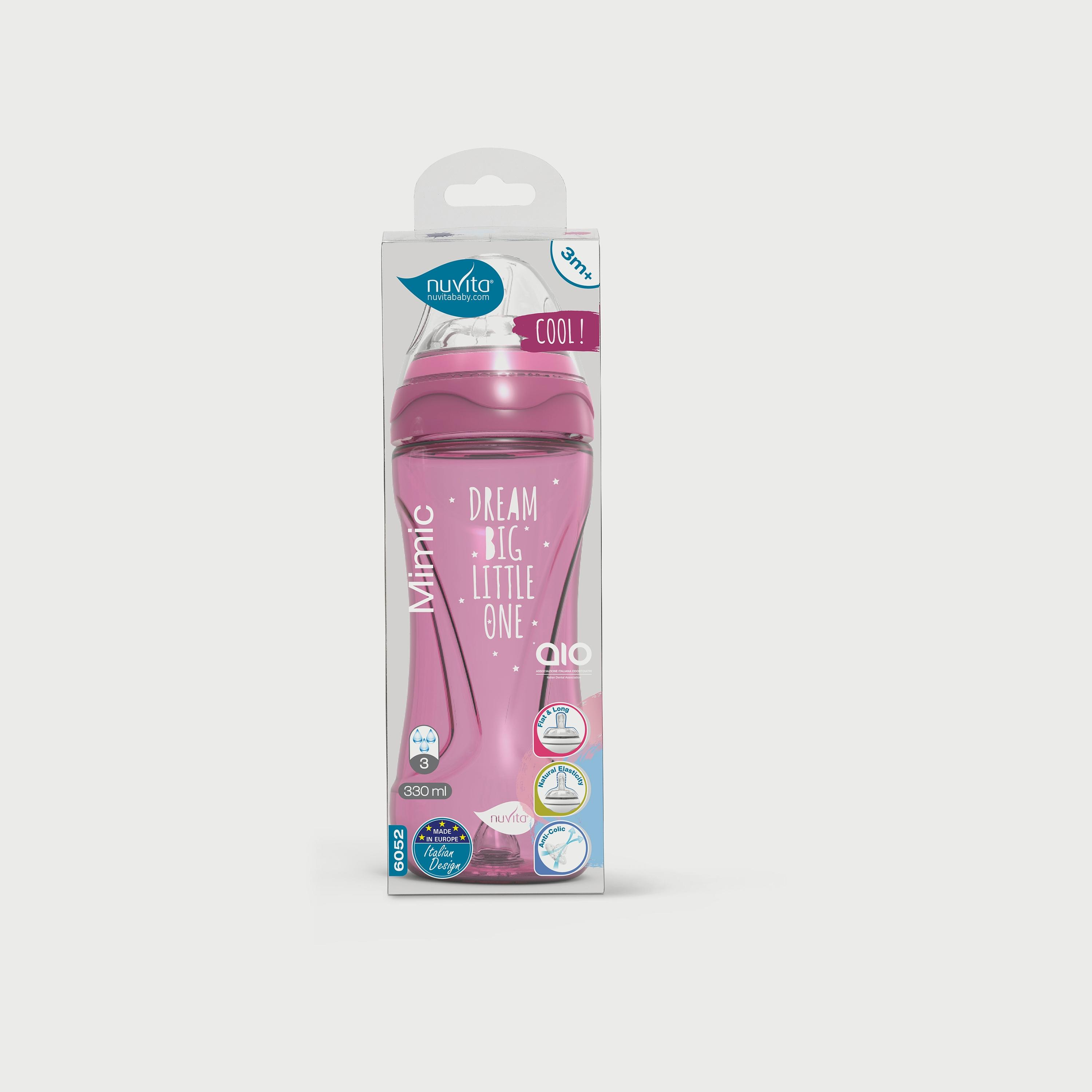 Nuvita Mimic Cool Baby Bottle - 330 ML-baby-feeding-feedingbottles-bottlesandteats-image-1