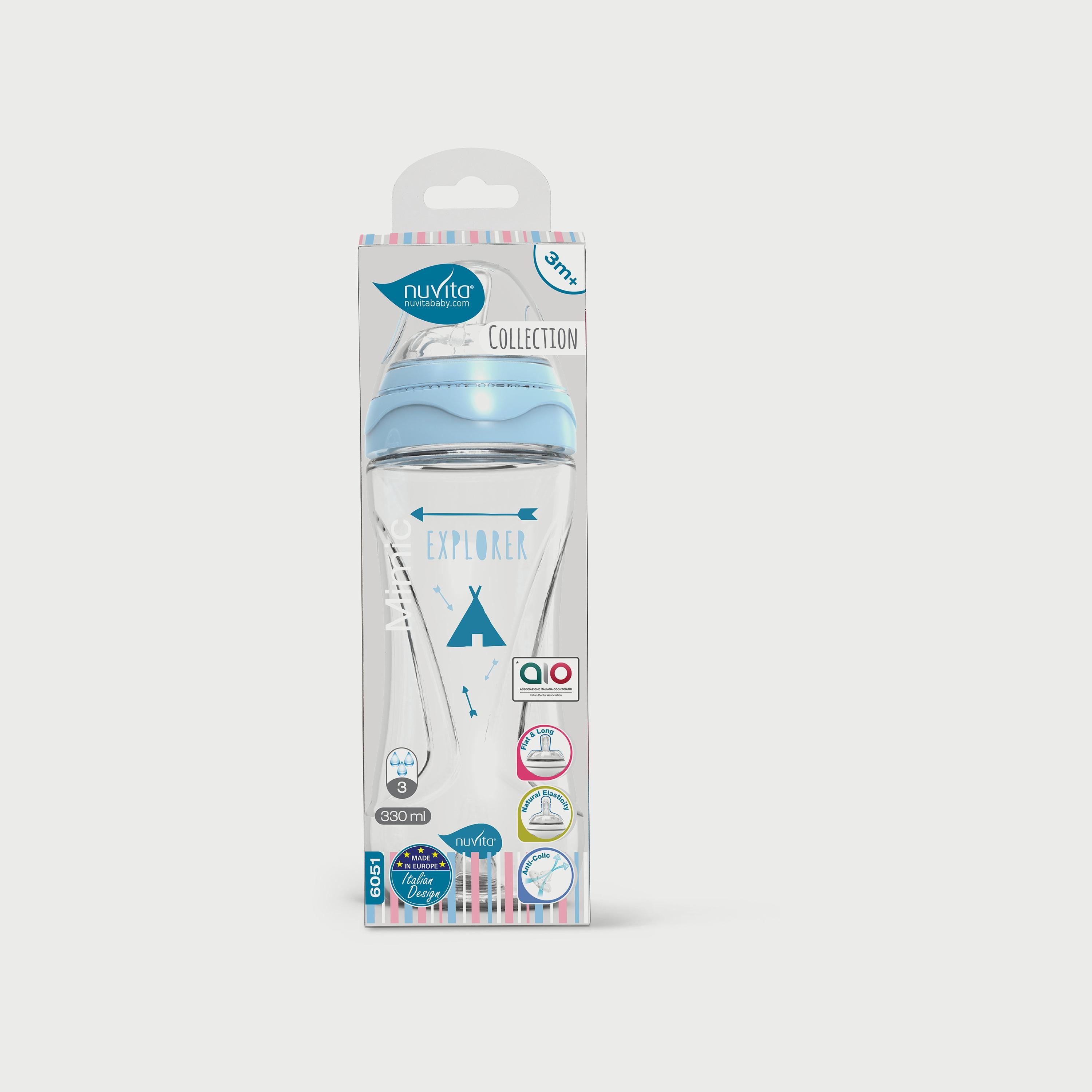 Nuvita Mimic Collection Baby Bottle - 330 ML-baby-feeding-feedingbottles-bottlesandteats-image-1