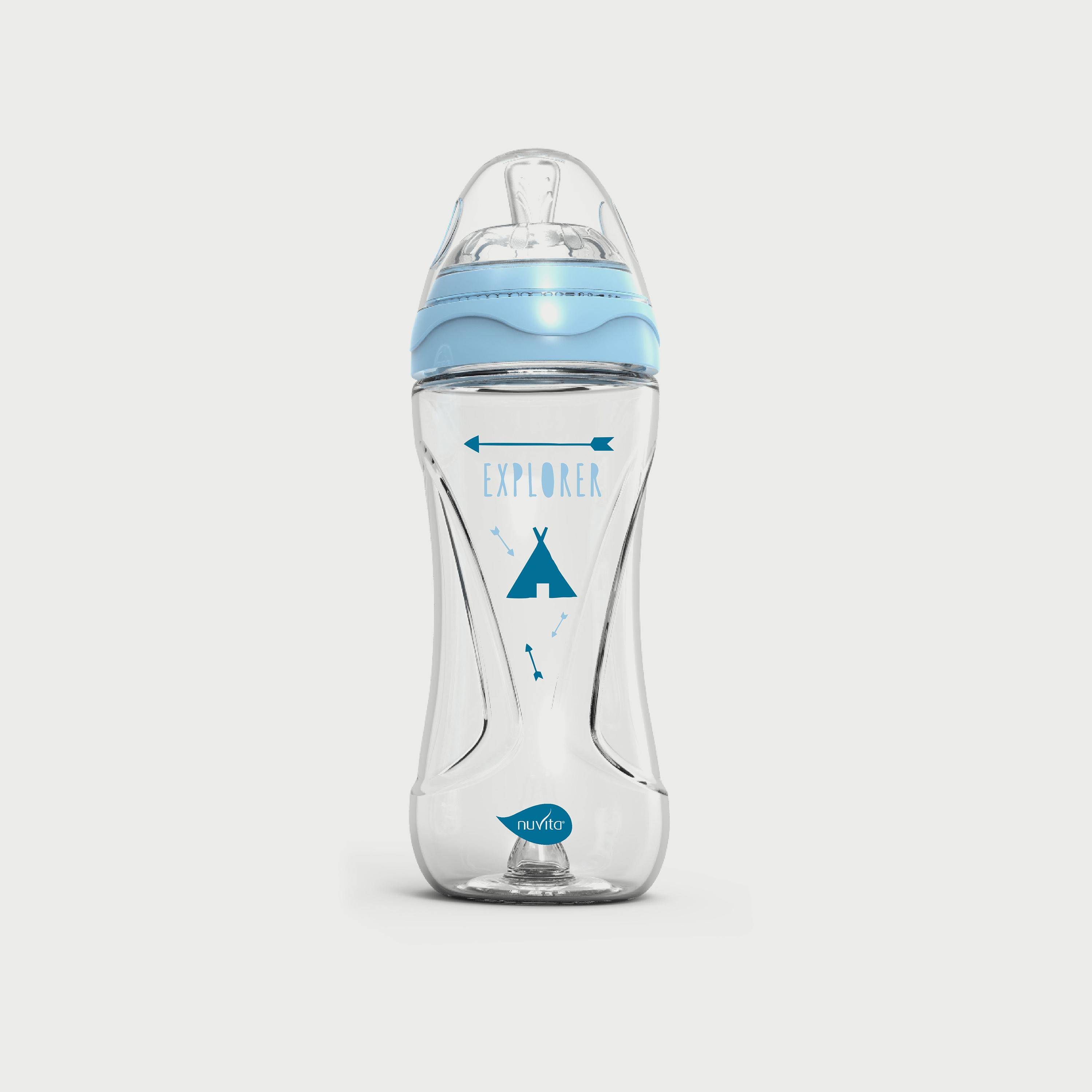 Nuvita Mimic Collection Baby Bottle - 330 ML-baby-feeding-feedingbottles-bottlesandteats-image-2