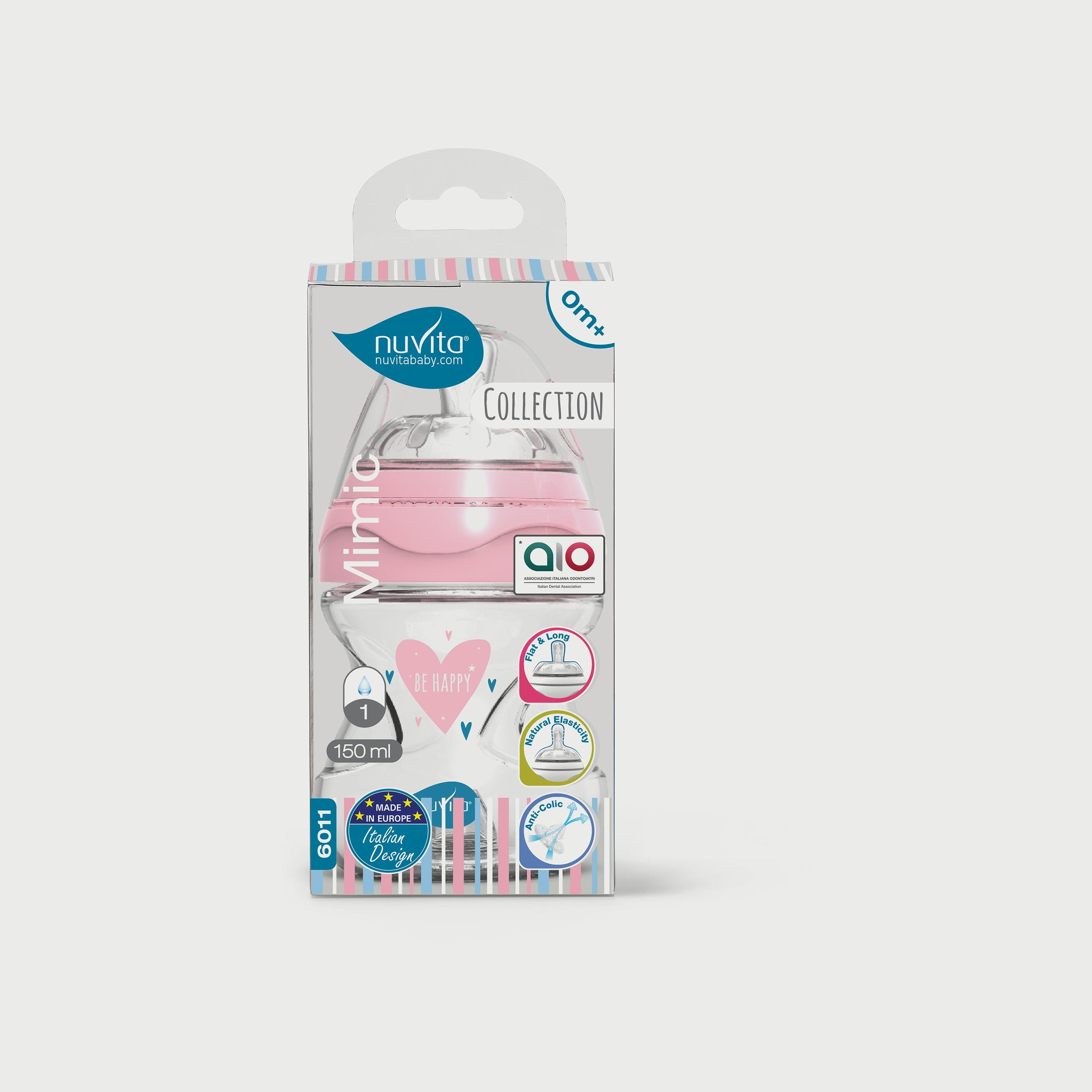 Nuvita Mimic Collection Baby Bottle - 150 ML-baby-feeding-feedingbottles-bottlesandteats-image-1