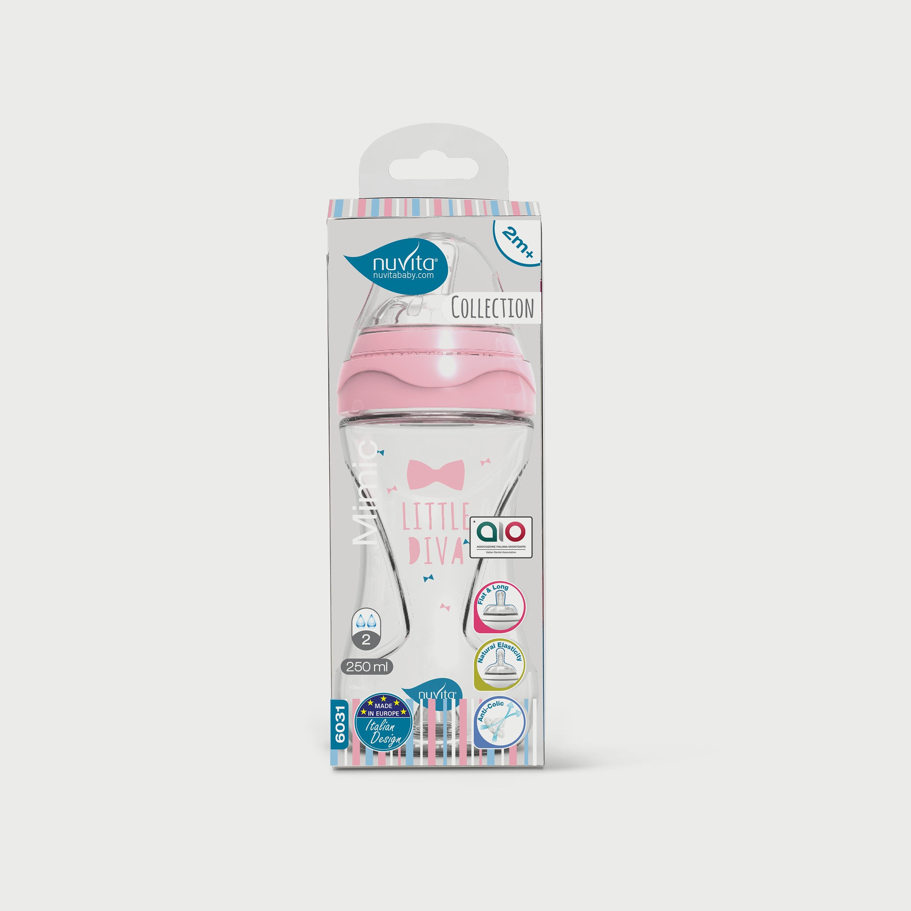 Nuvita Mimic Collection Baby Bottle - 250 ML-baby-feeding-feedingbottles-bottlesandteats-image-1