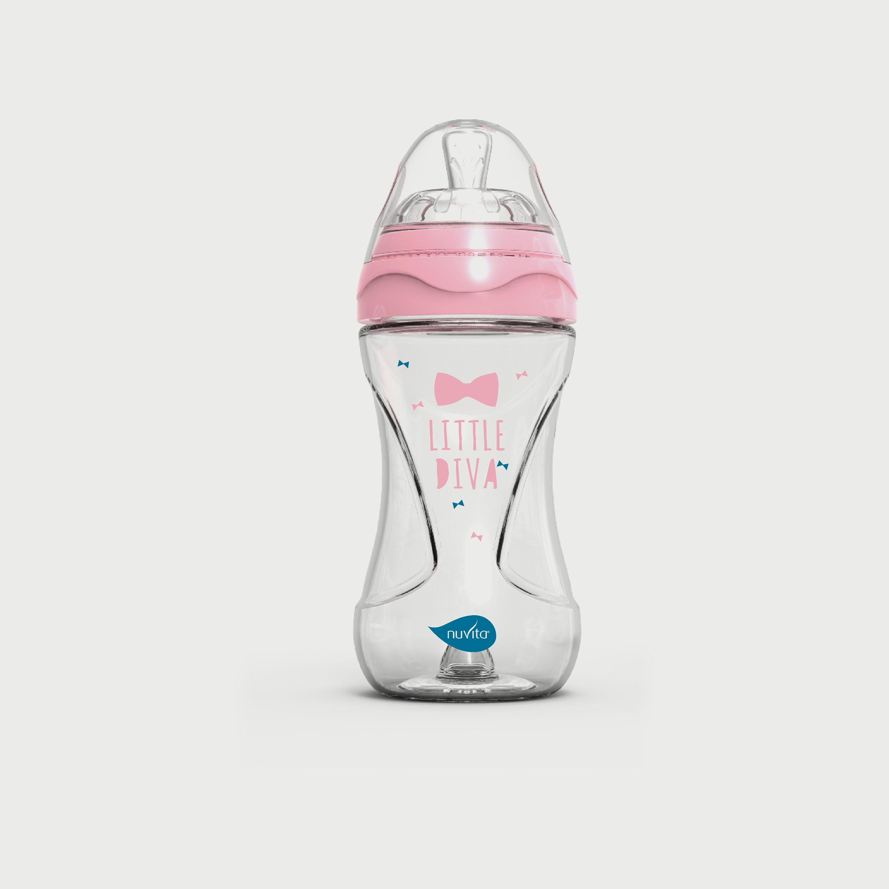 Nuvita Mimic Collection Baby Bottle - 250 ML-baby-feeding-feedingbottles-bottlesandteats-image-2