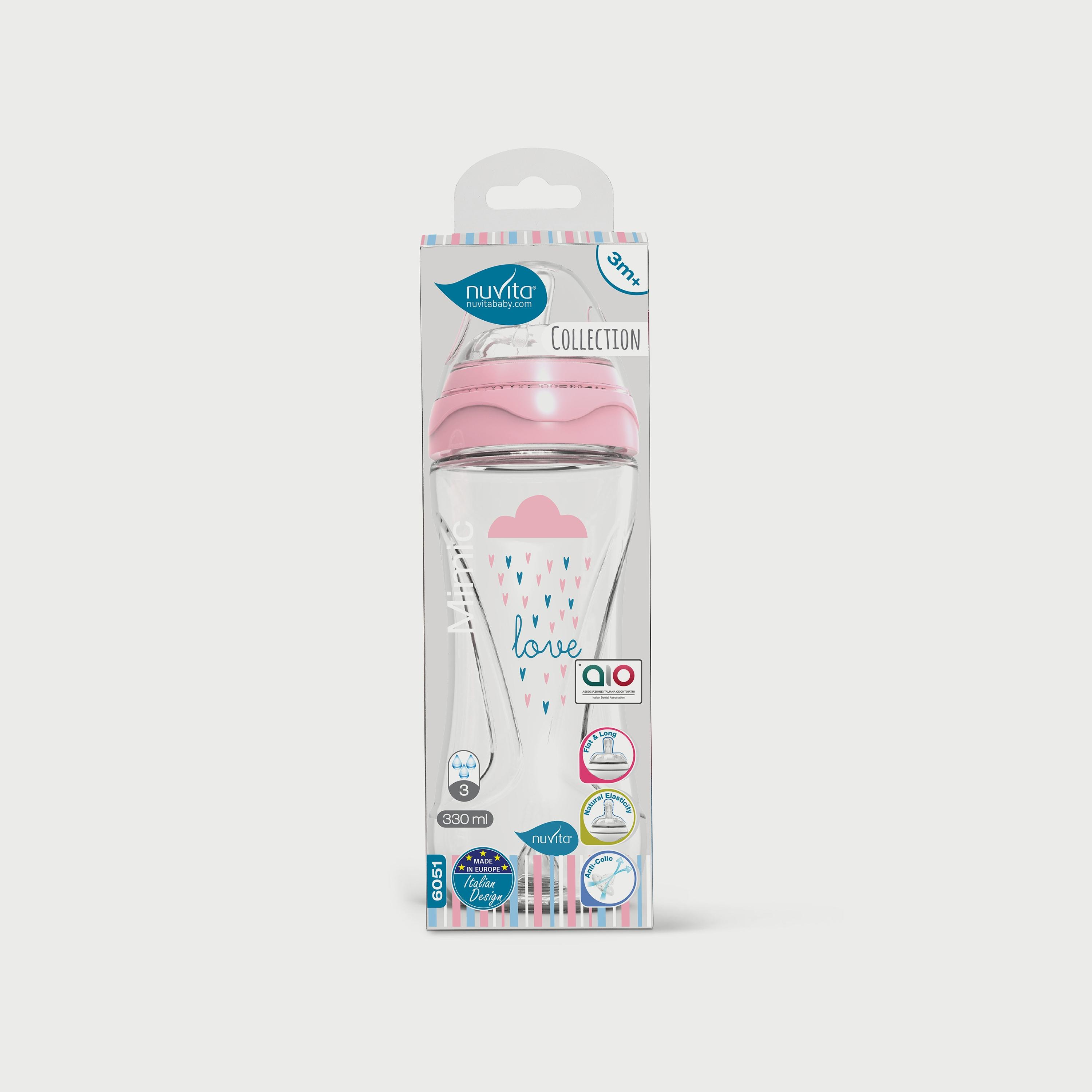 Nuvita Mimic Collection Baby Bottle - 330 ML-baby-feeding-feedingbottles-bottlesandteats-image-1
