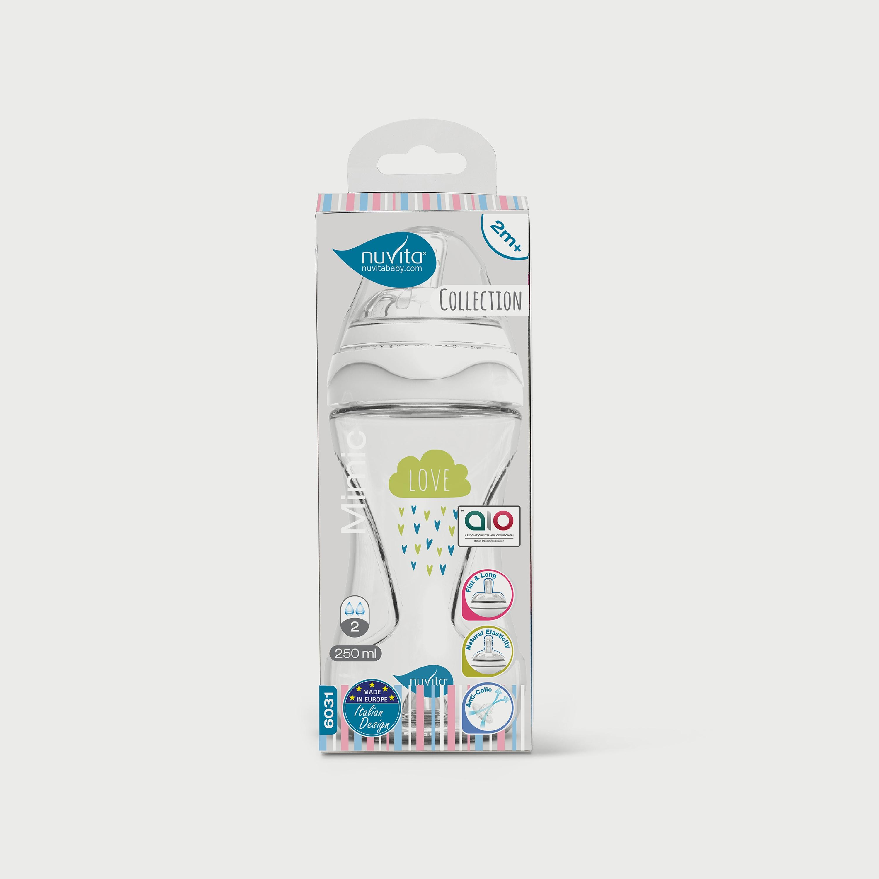 Nuvita Mimic Collection Baby Bottle - 250 ML-baby-feeding-feedingbottles-bottlesandteats-image-1