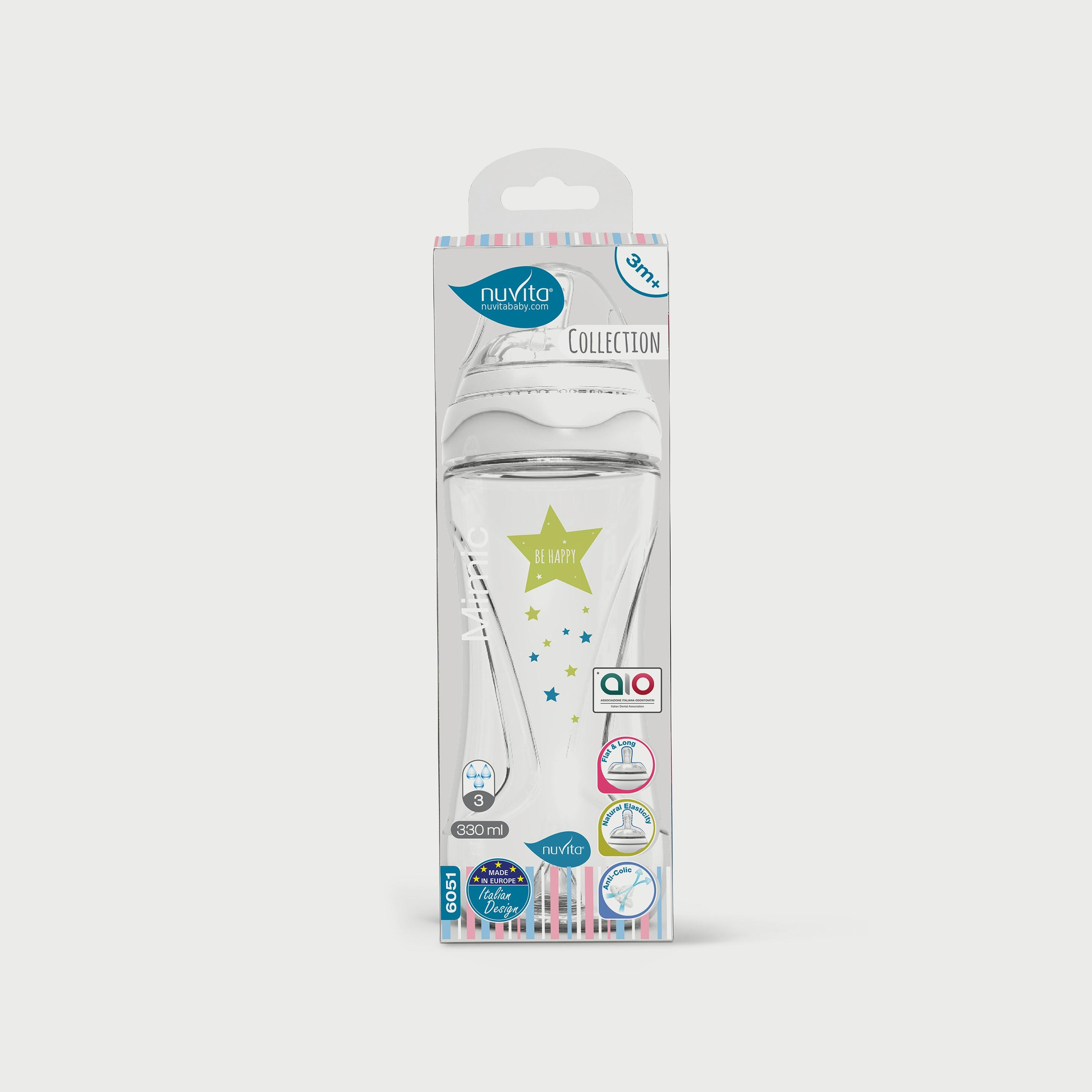 Nuvita Mimic Collection Baby Bottle - 330 ML-baby-feeding-feedingbottles-bottlesandteats-image-1