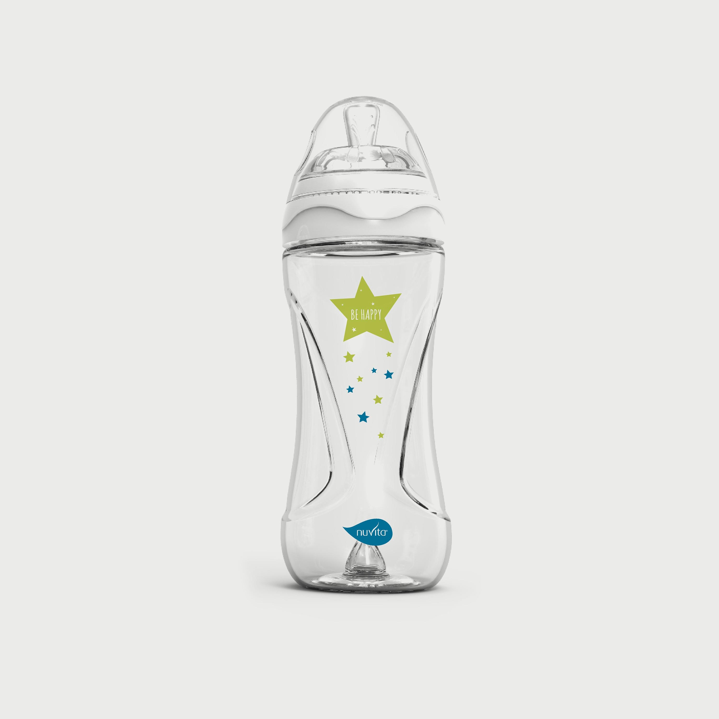 Nuvita Mimic Collection Baby Bottle - 330 ML-baby-feeding-feedingbottles-bottlesandteats-image-2