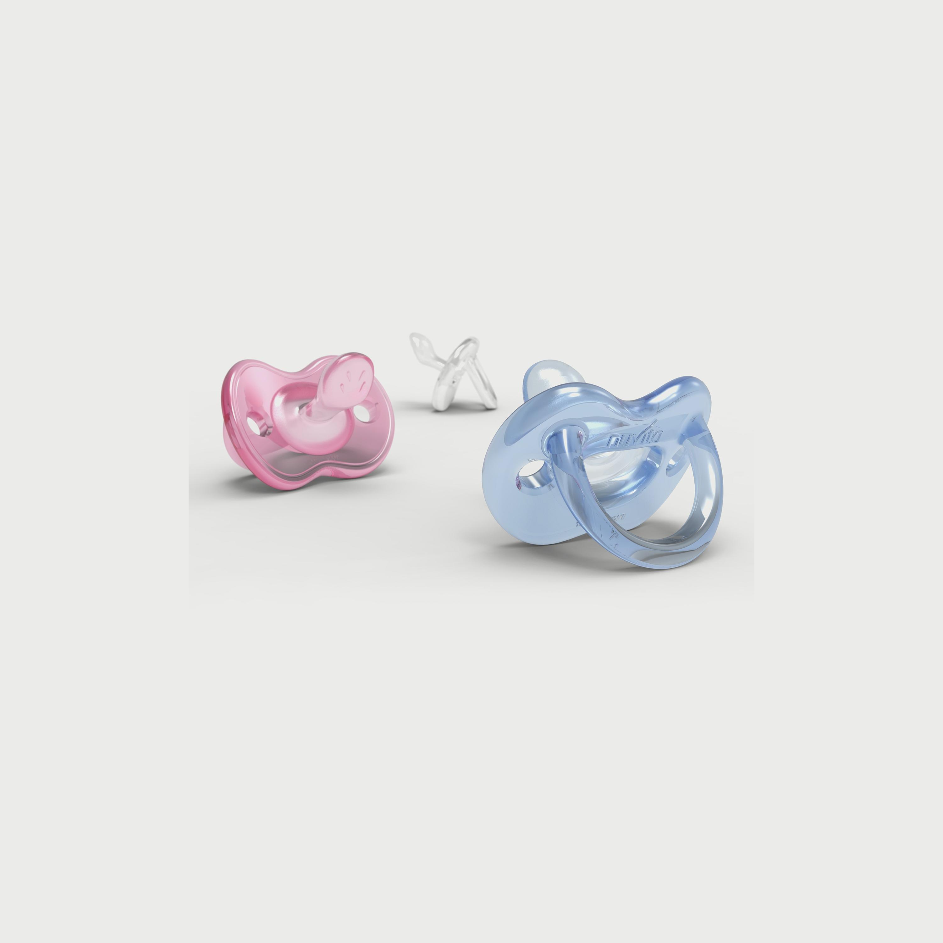 لهاية أورثوسوفت سيليكون من نوفيتا - أزرق فاتح-baby-feeding-pacifiers-image-2
