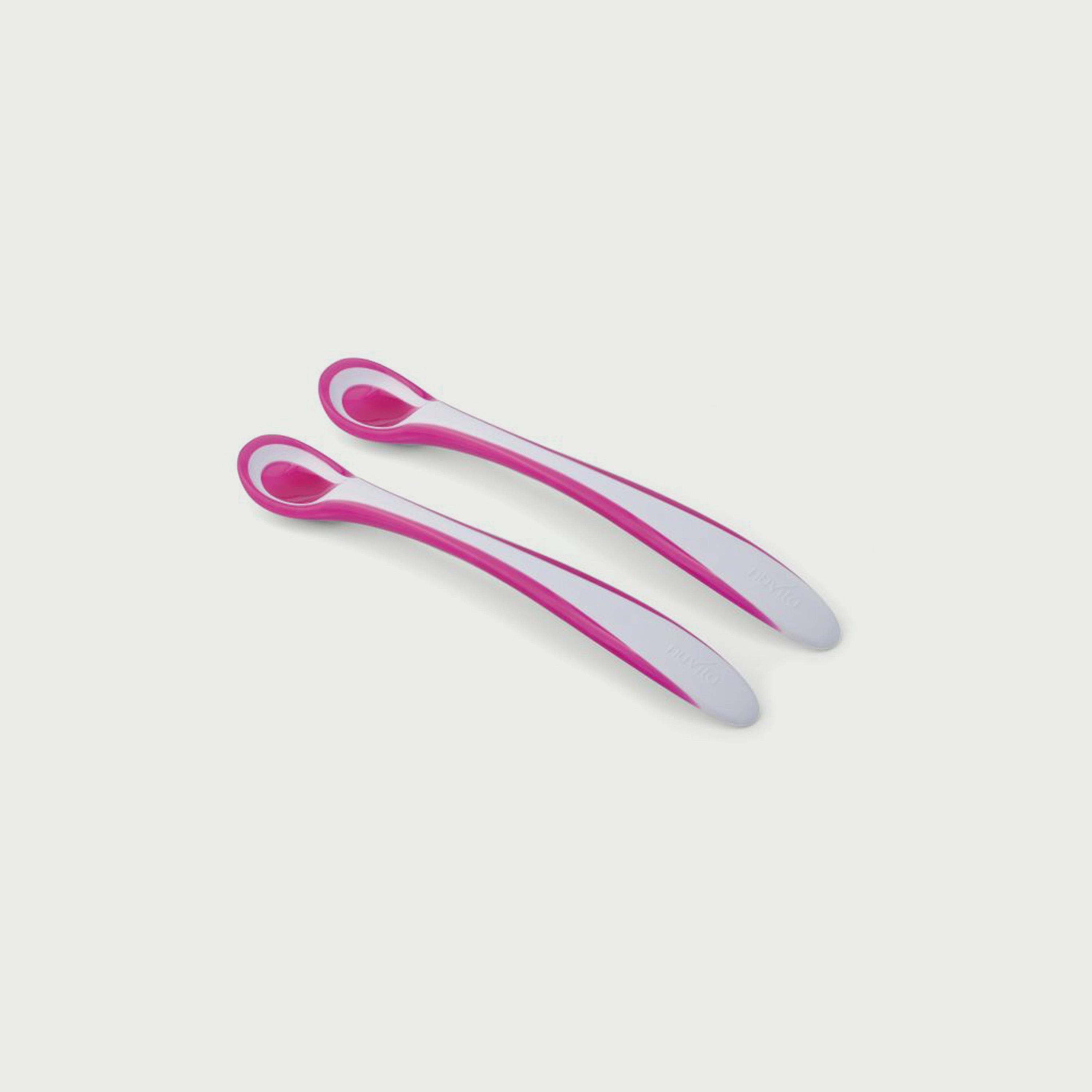 مجموعة ملاعق حساسة للحرارة قطعتين من نوفيتا - وردي-baby-feeding-mealtimeessentials-image-7