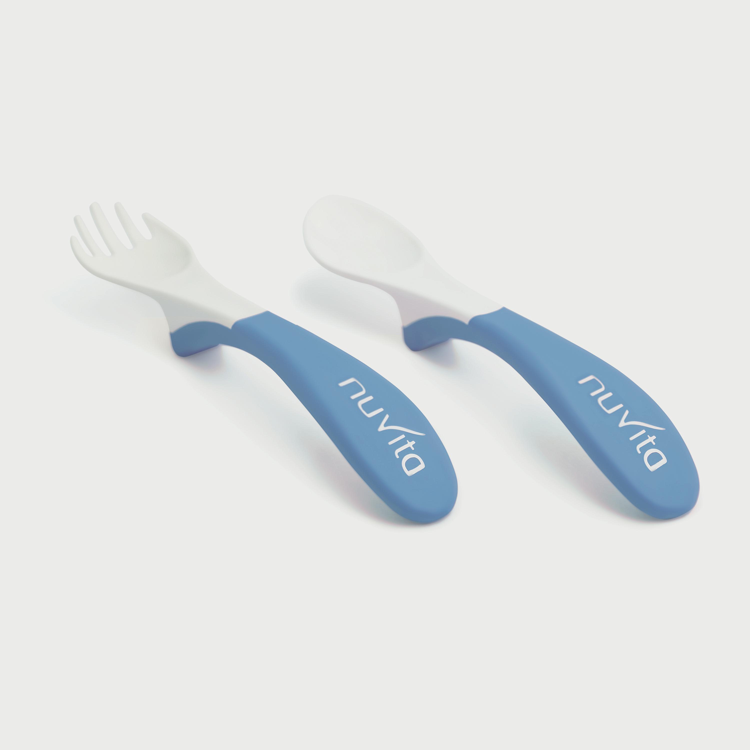 Nuvita Set Easy Eating Plastic Spoon And Fork-baby-feeding-mealtimeessentials-image-1