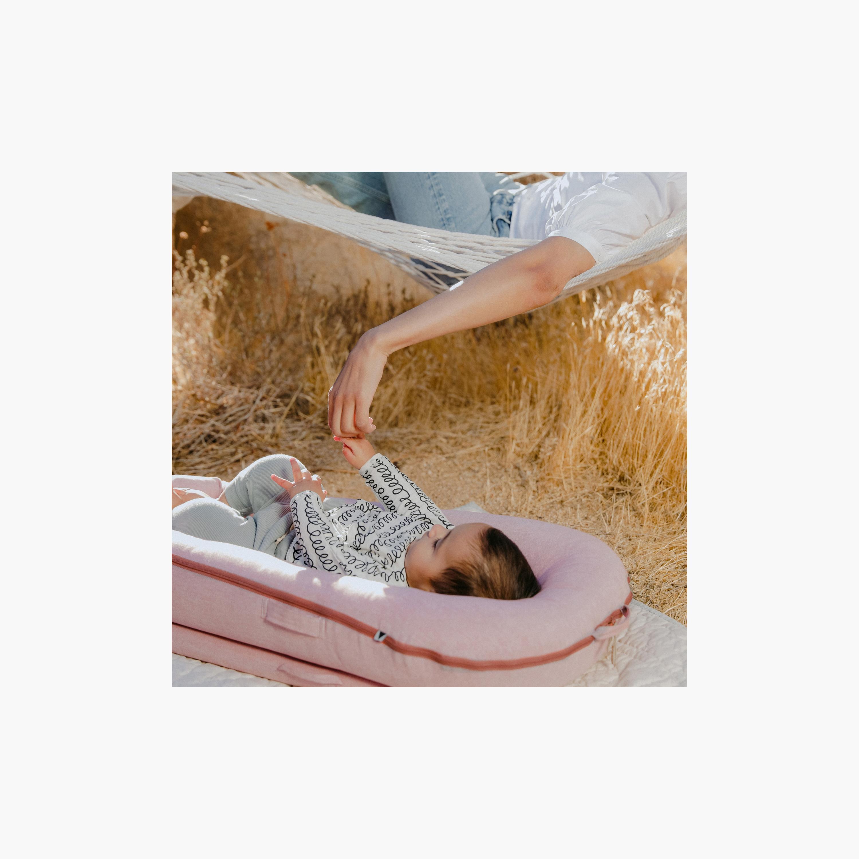 DockATot Deluxe+ Cover,Ginger Chambray-baby-nursery-furniture-cribsandbeds-cribaccessories-image-5