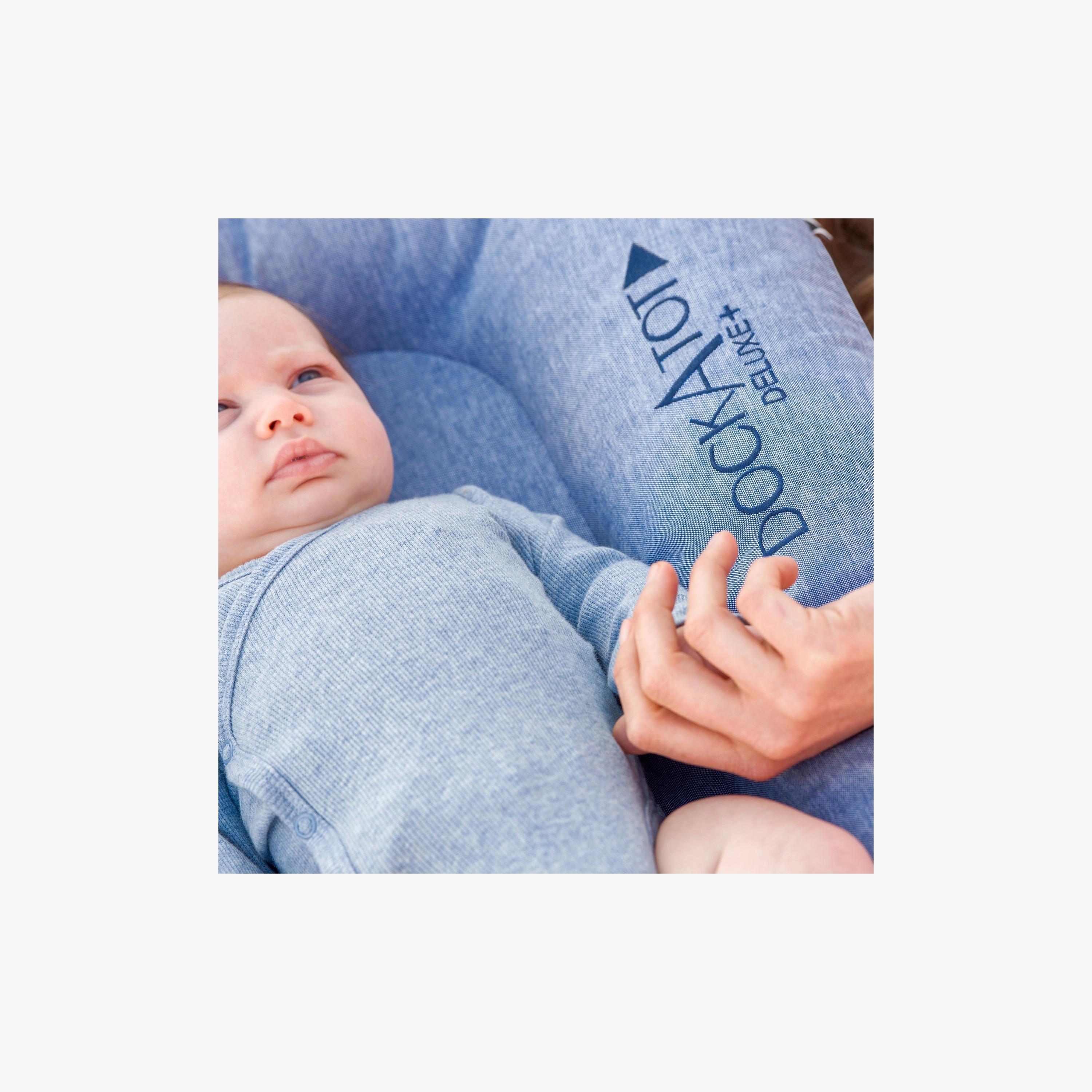 DockATot Deluxe+ Cover,Indigo Chambray-baby-nursery-furniture-cribsandbeds-cribaccessories-image-5