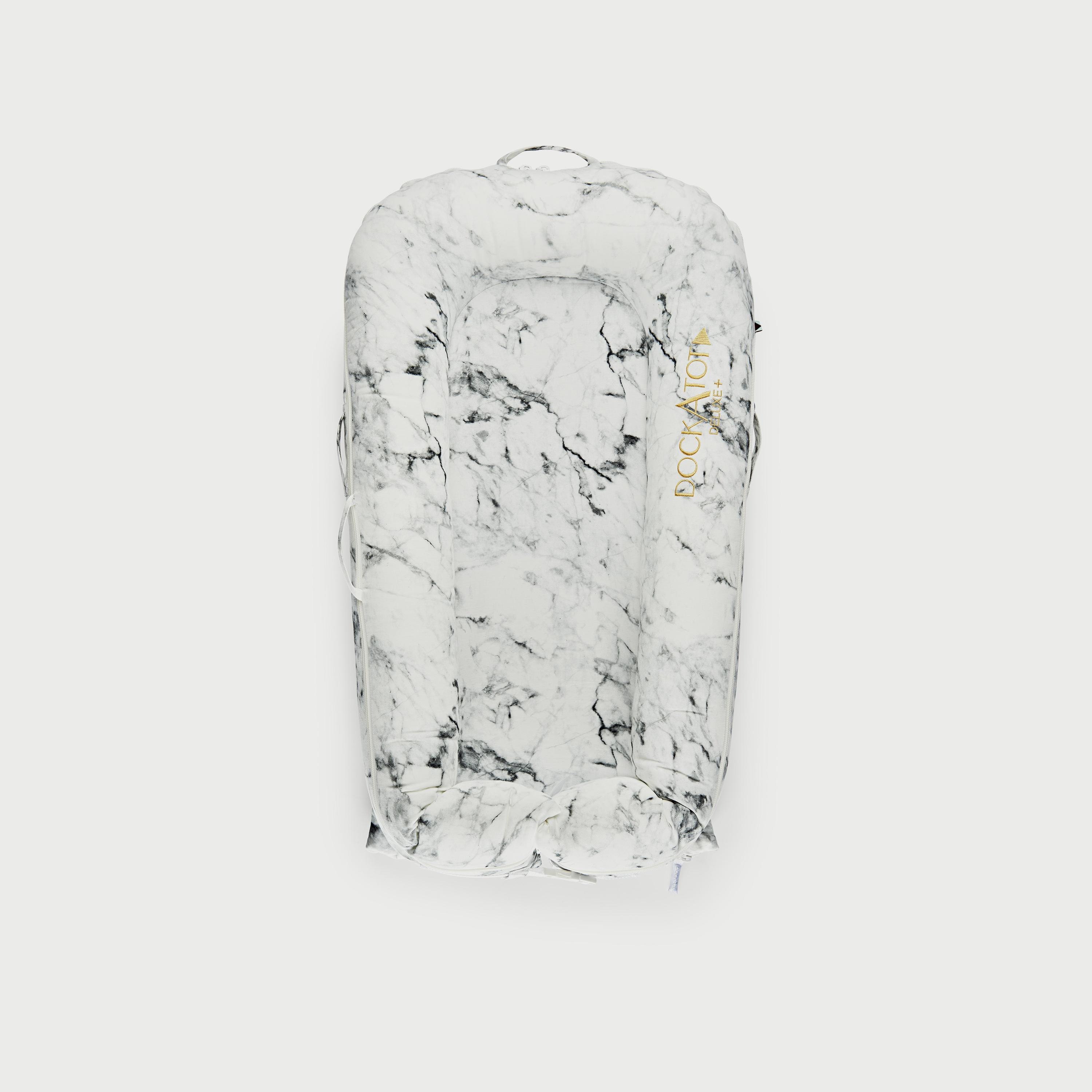 DockATot Deluxe+ Cover, Carrara Marble-baby-nursery-furniture-cribsandbeds-cribaccessories-image-1