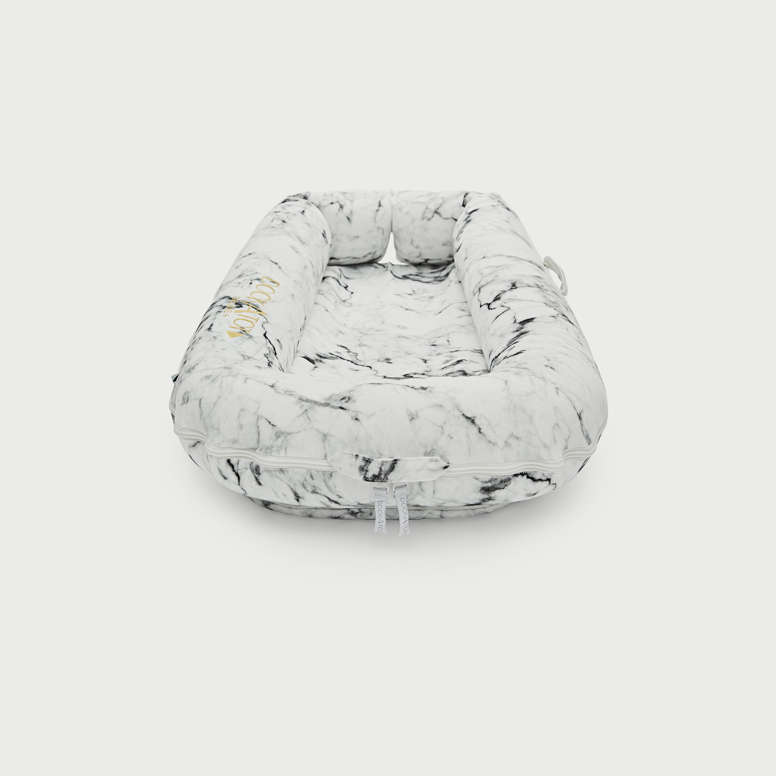 DockATot Deluxe+ Cover, Carrara Marble-baby-nursery-furniture-cribsandbeds-cribaccessories-image-2