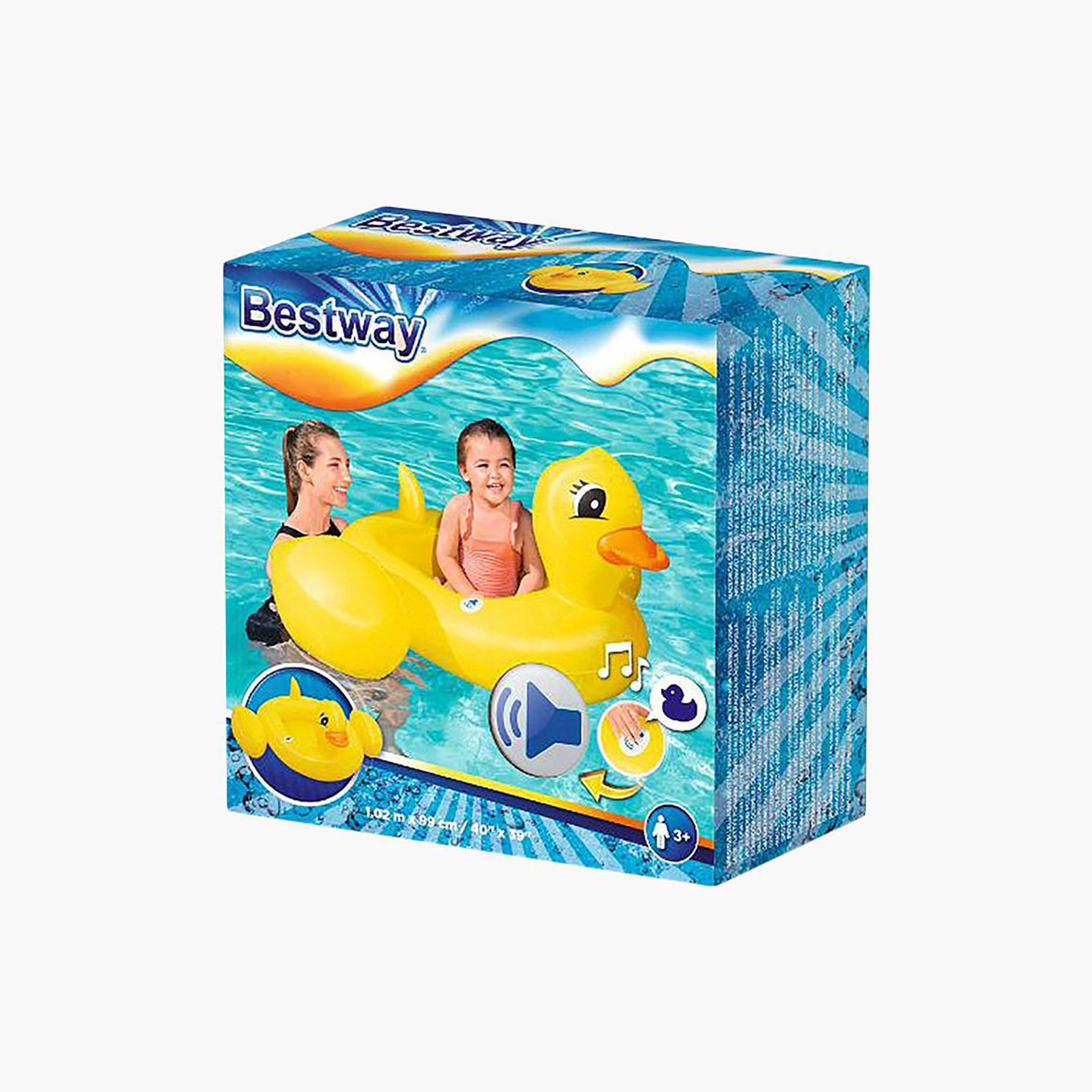 قارب للأطفال بتصميم بطة فانسبيكرز من بيست واي - 102x99 سم-toys-outdoor-poolandbeach-floatsandboats-image-2
