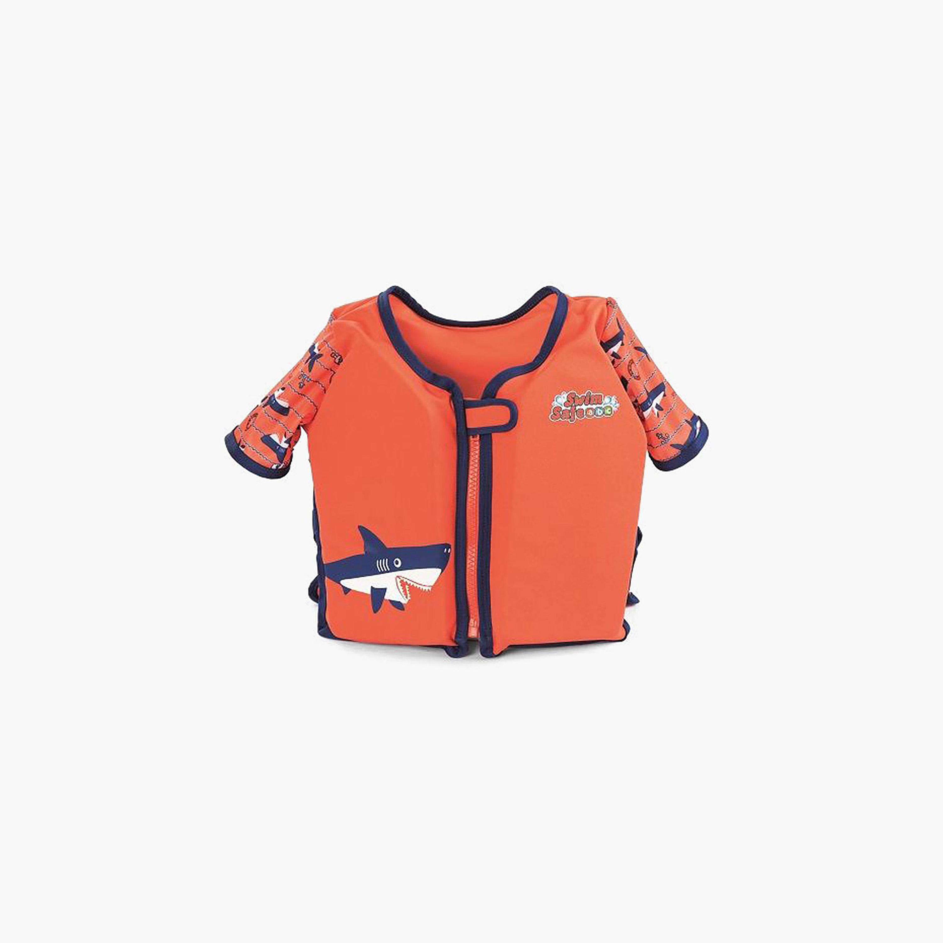 Bestway Swim Vest with Short Sleeves and Zip Closure-sports-girls-clothing-swimwear-image-1