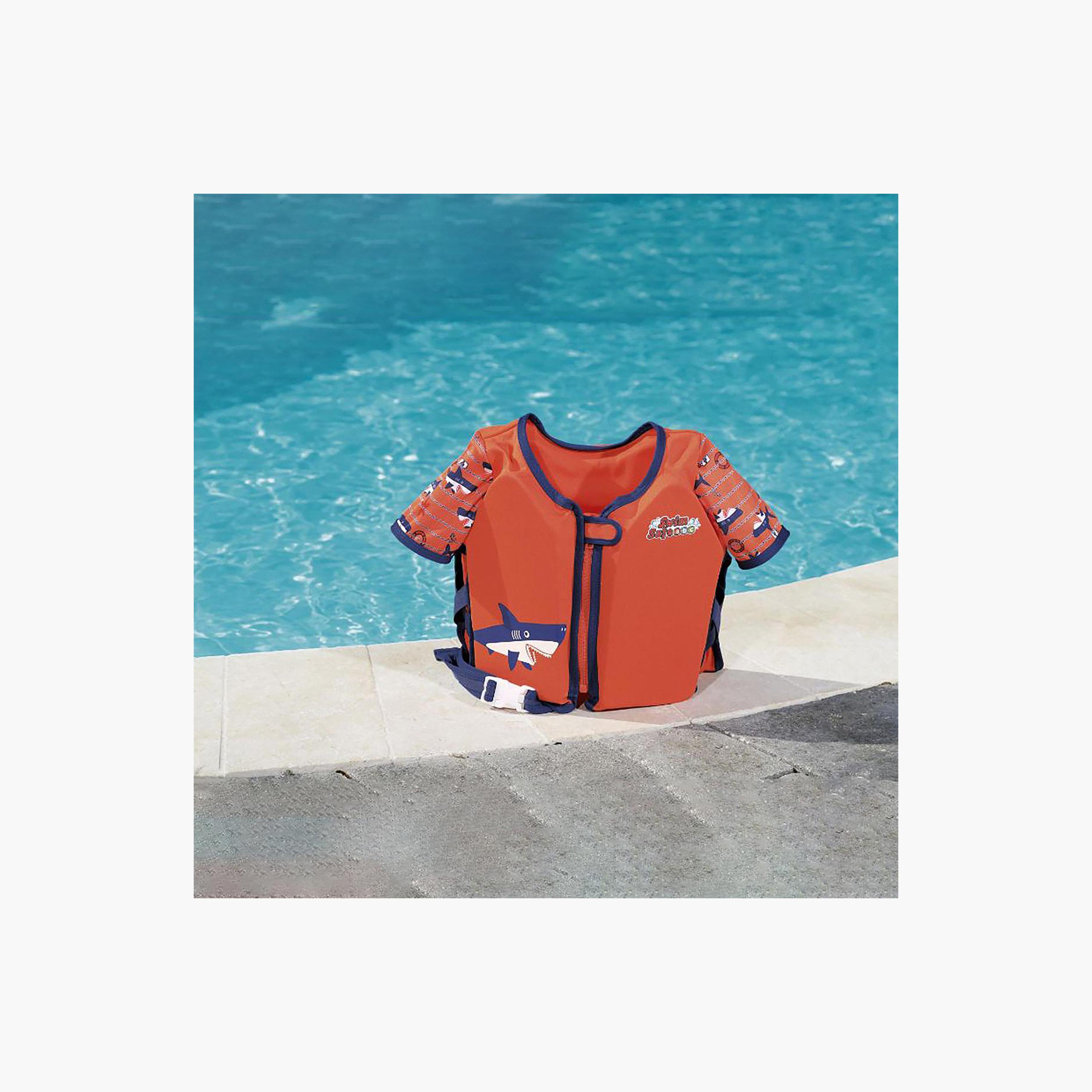 Bestway Swim Vest with Short Sleeves and Zip Closure-sports-girls-clothing-swimwear-image-3