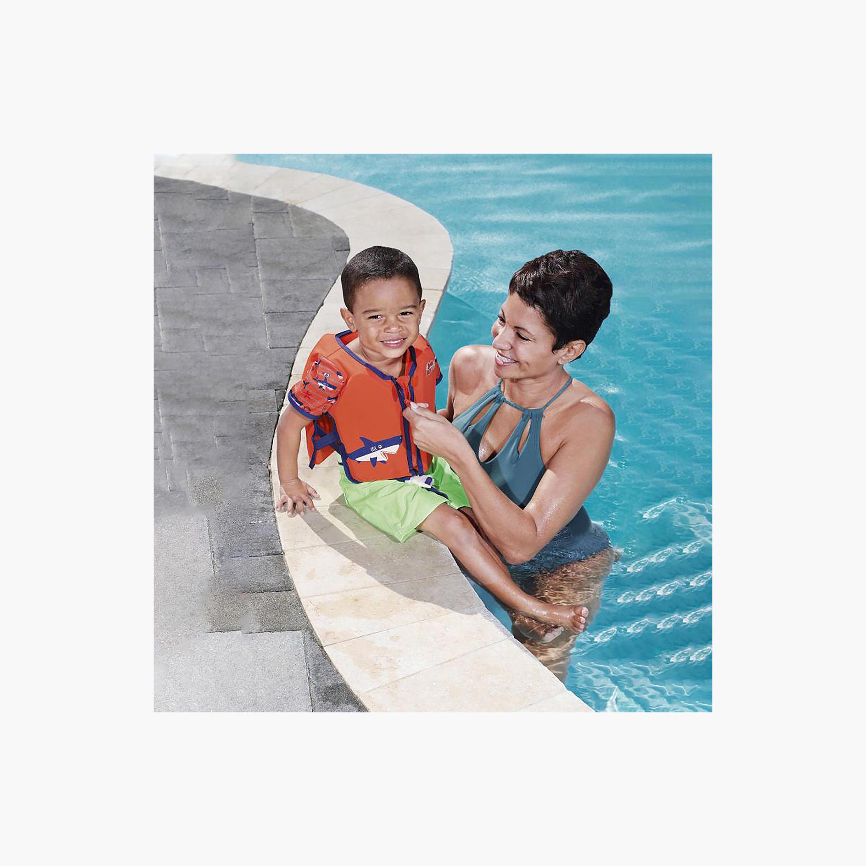 Bestway Swim Vest with Short Sleeves and Zip Closure-sports-girls-clothing-swimwear-image-4