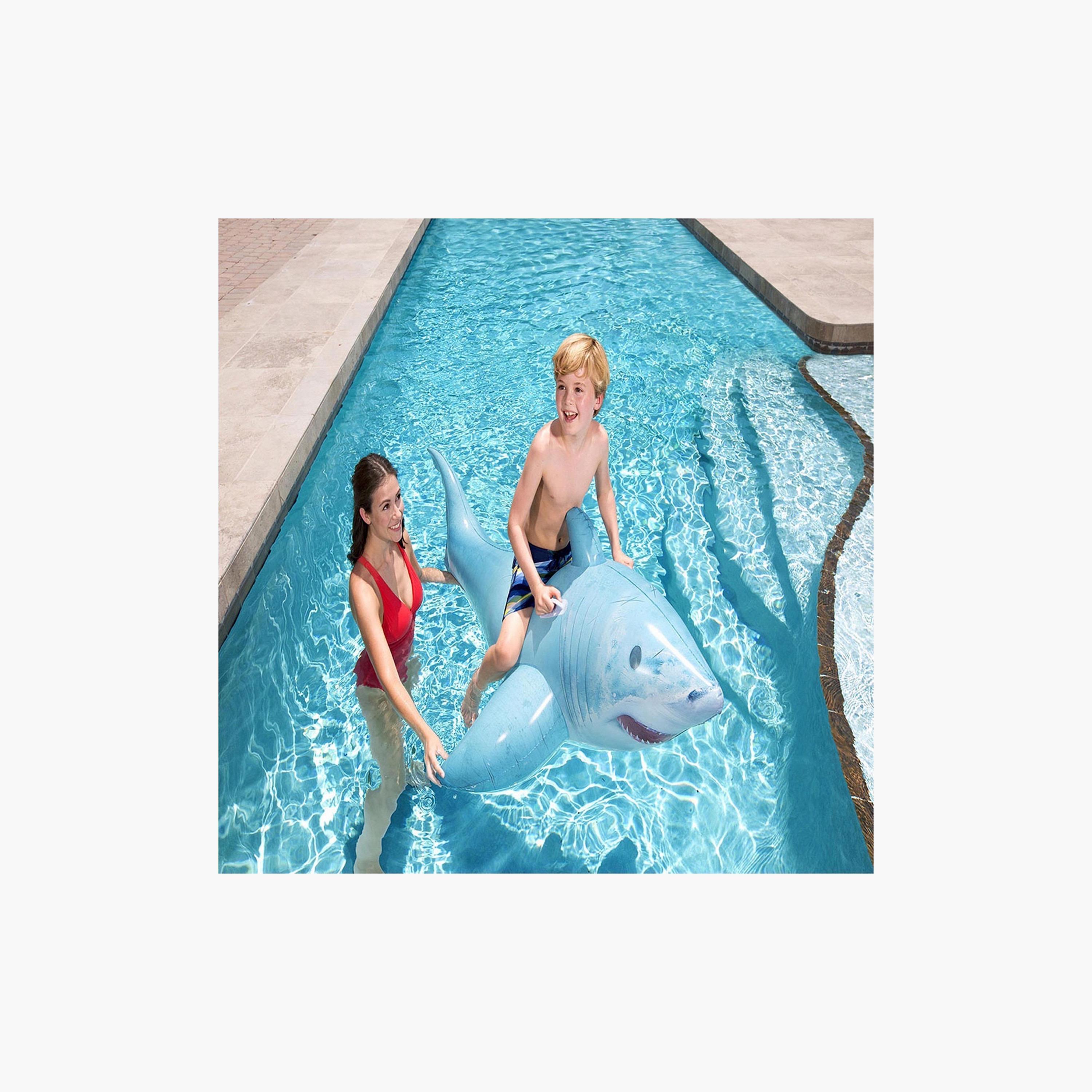 لعبة ركوب بتصميم سمكة قرش واقعية من بيست واي - 183×102 سم-toys-outdoor-poolandbeach-floatsandboats-image-4