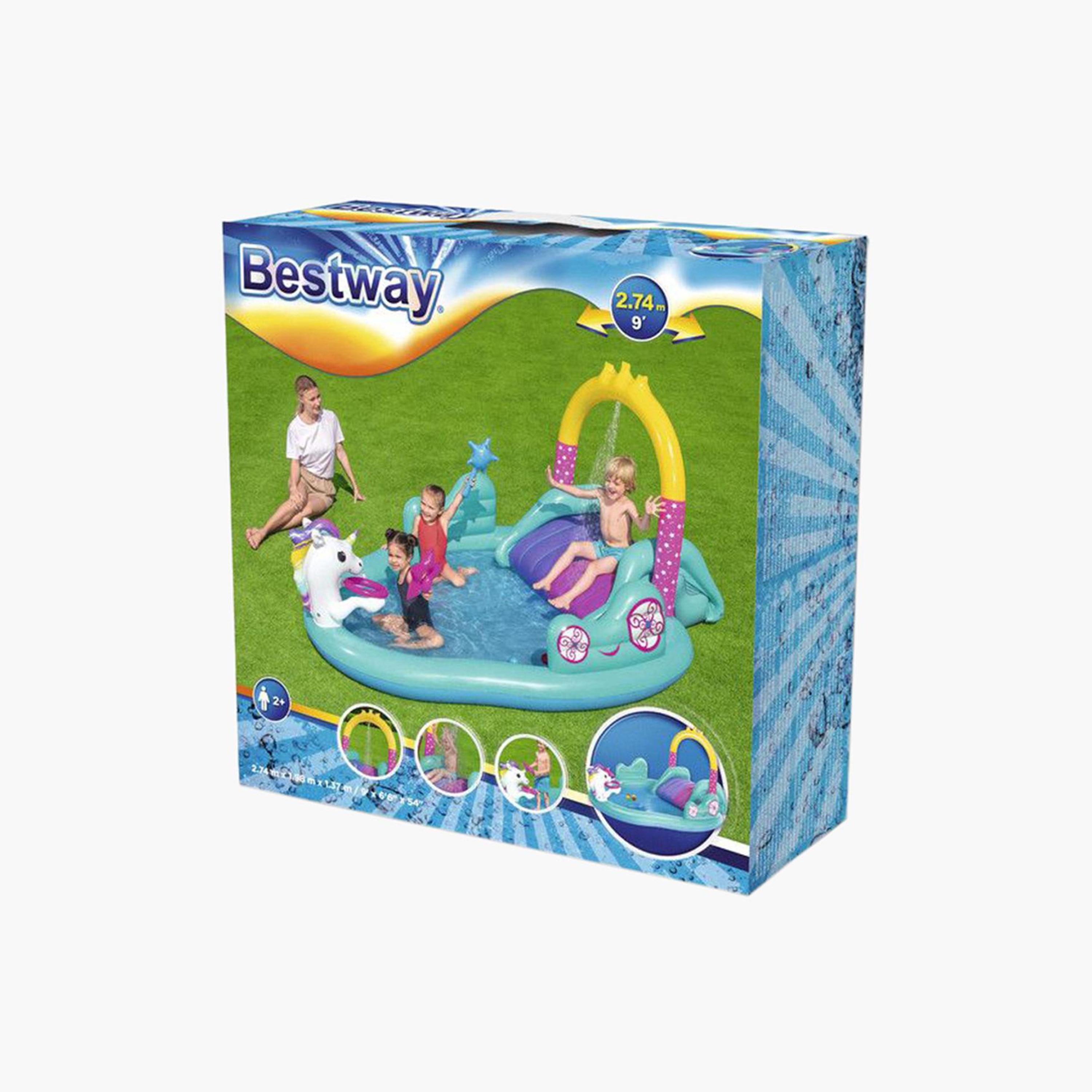 Bestway Inflatable Magical Unicorn Carriage Play Center 274 x 198 x 137 cms-toys-outdoor-playhousesandplayards-image-2