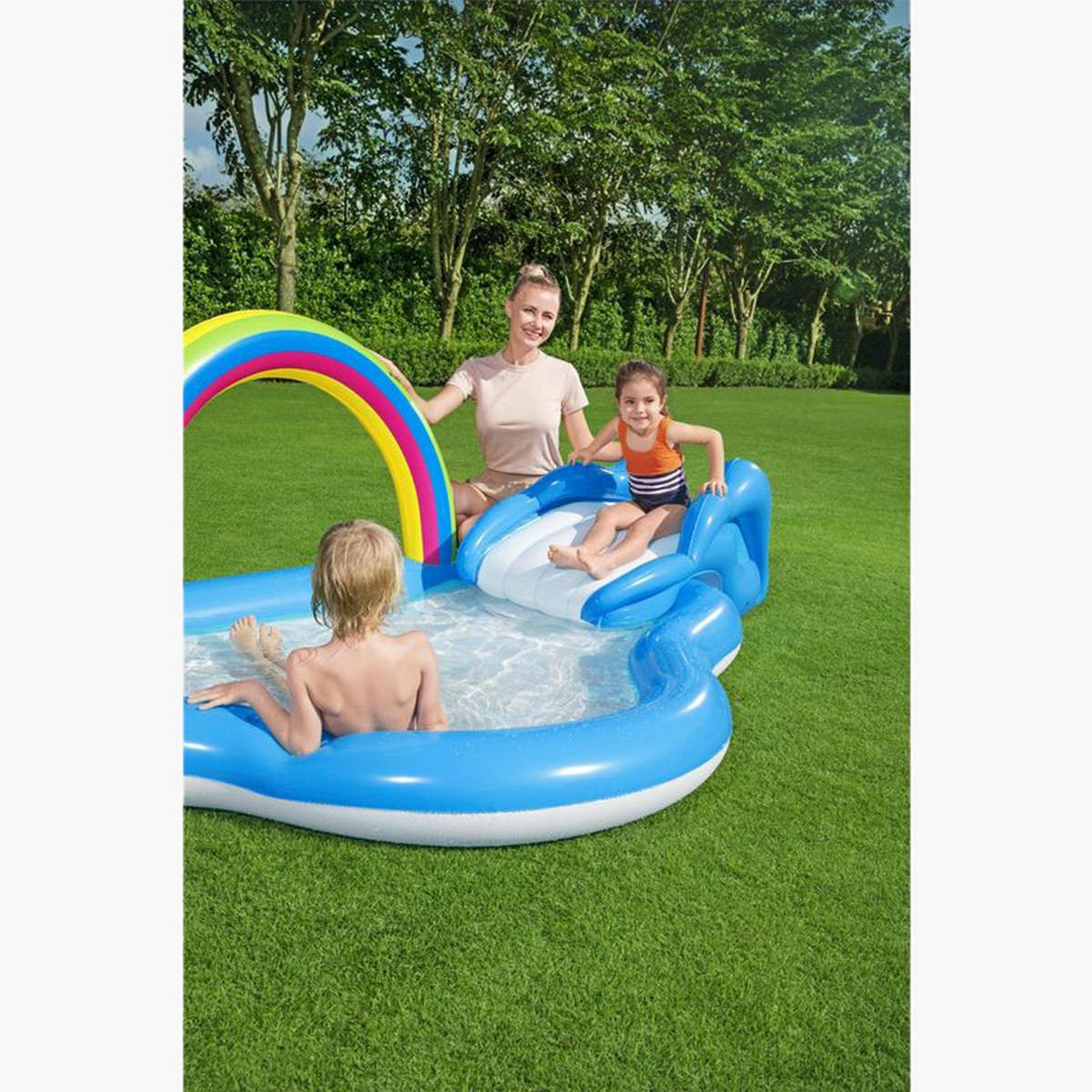 Bestway Inflatable Rainbow 'n Shine Pool and Play Center - 257 x 145 x 91 cms-toys-outdoor-playhousesandplayards-image-4