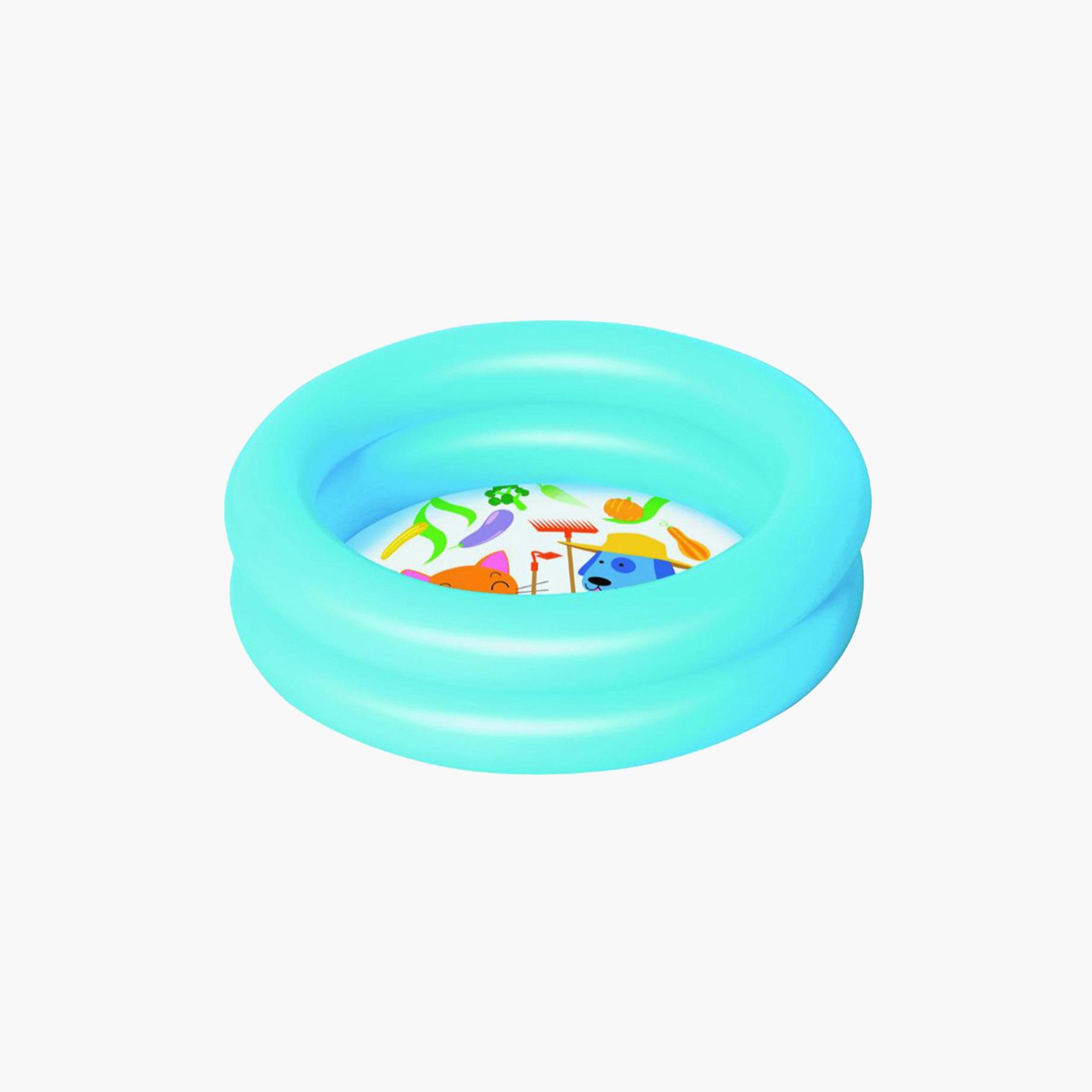 Bestway Printed Round 2-Ring Inflatable Kiddie Pool - 61x15 cms-toys-outdoor-poolandbeach-floatsandboats-image-1