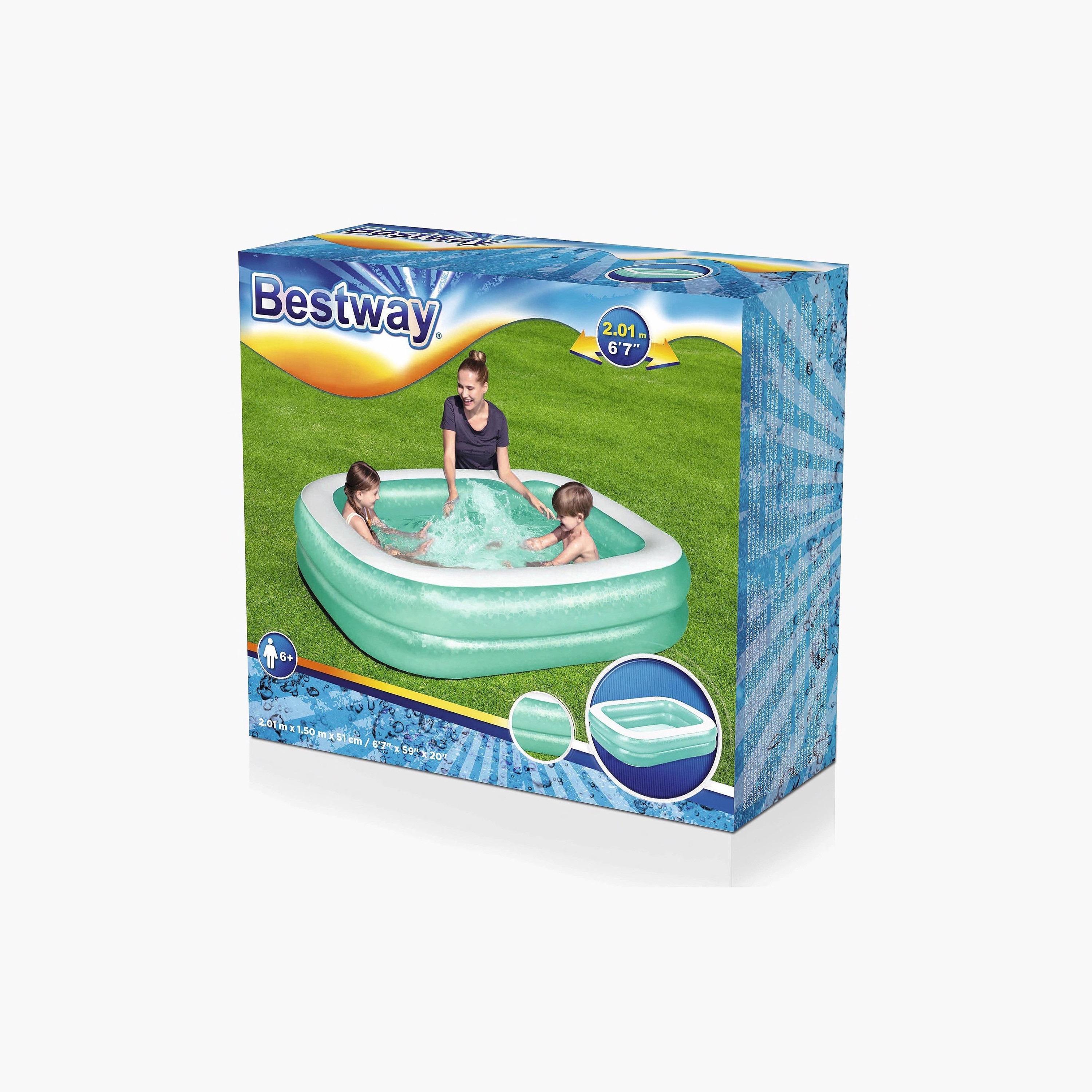 Bestway Rectangular Family Pool - 201x150x51 cms-toys-outdoor-poolandbeach-floatsandboats-image-2