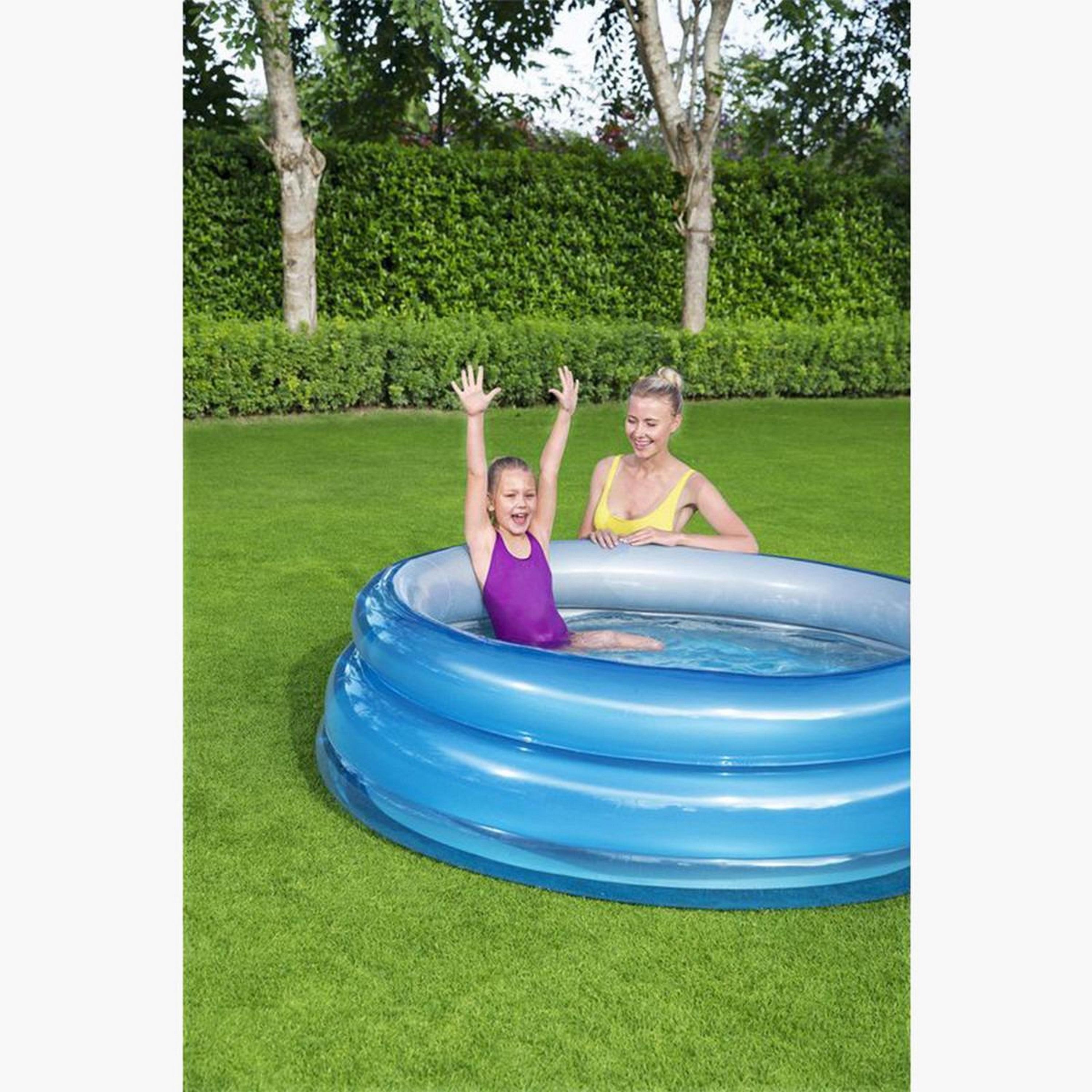 Bestway Big Metallic 3-Ring Inflatable Pool - 33x9.5x30 cms-toys-outdoor-poolandbeach-poolaccessories-image-5