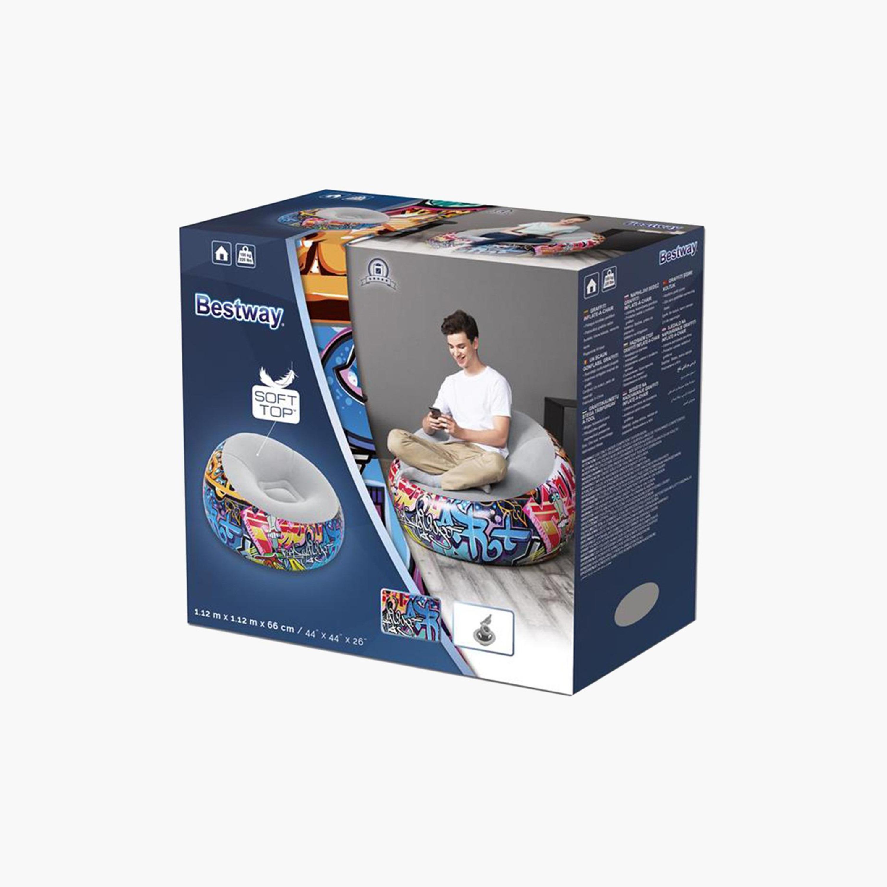 كرسي قابل للنفخ بطبعات جرافيتي من بيست واي-toys-outdoor-poolandbeach-floatsandboats-image-2