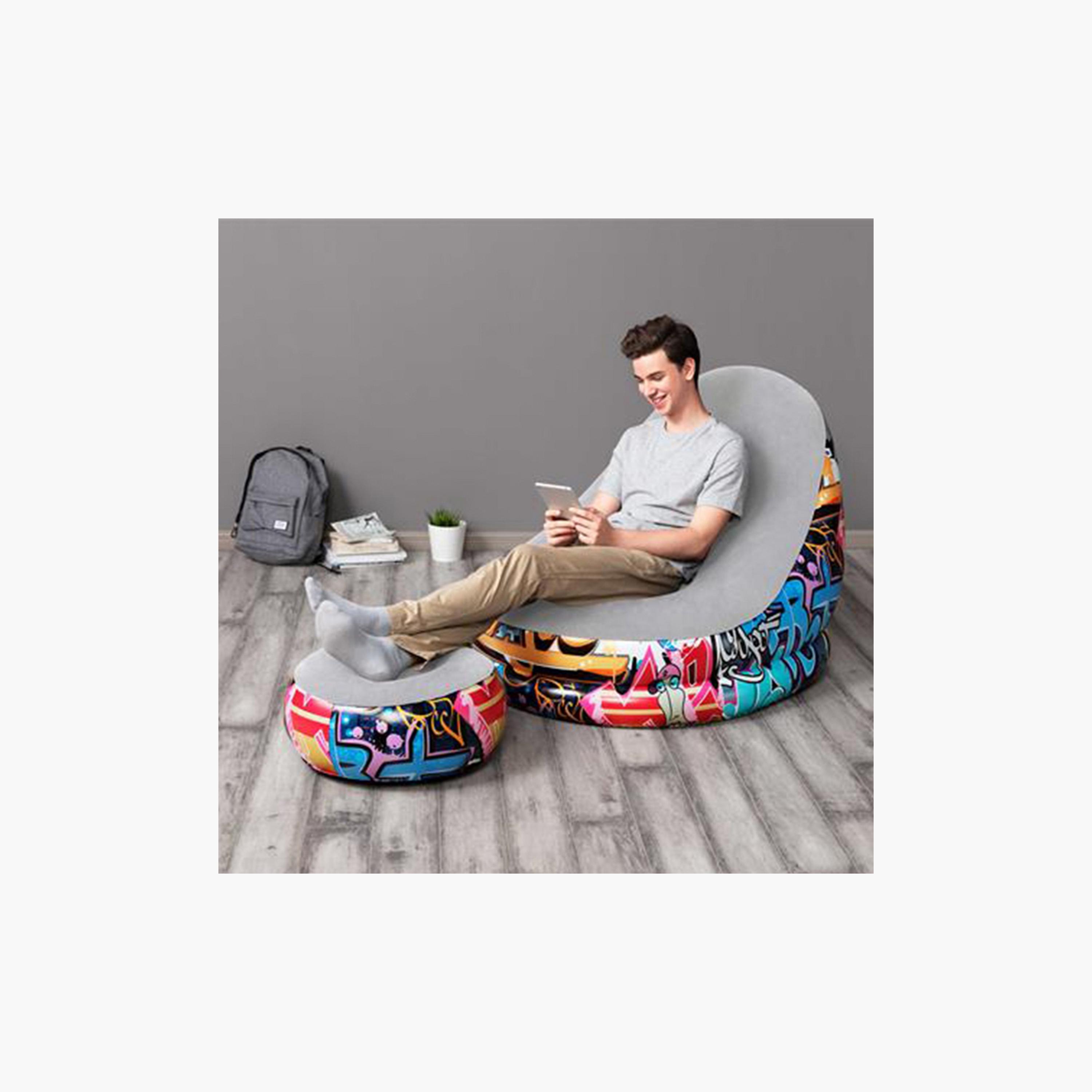كرسي استرخاء جرافيتي كومفورت من بيست واي - 121x100x86 سم-toys-outdoor-poolandbeach-floatsandboats-image-5